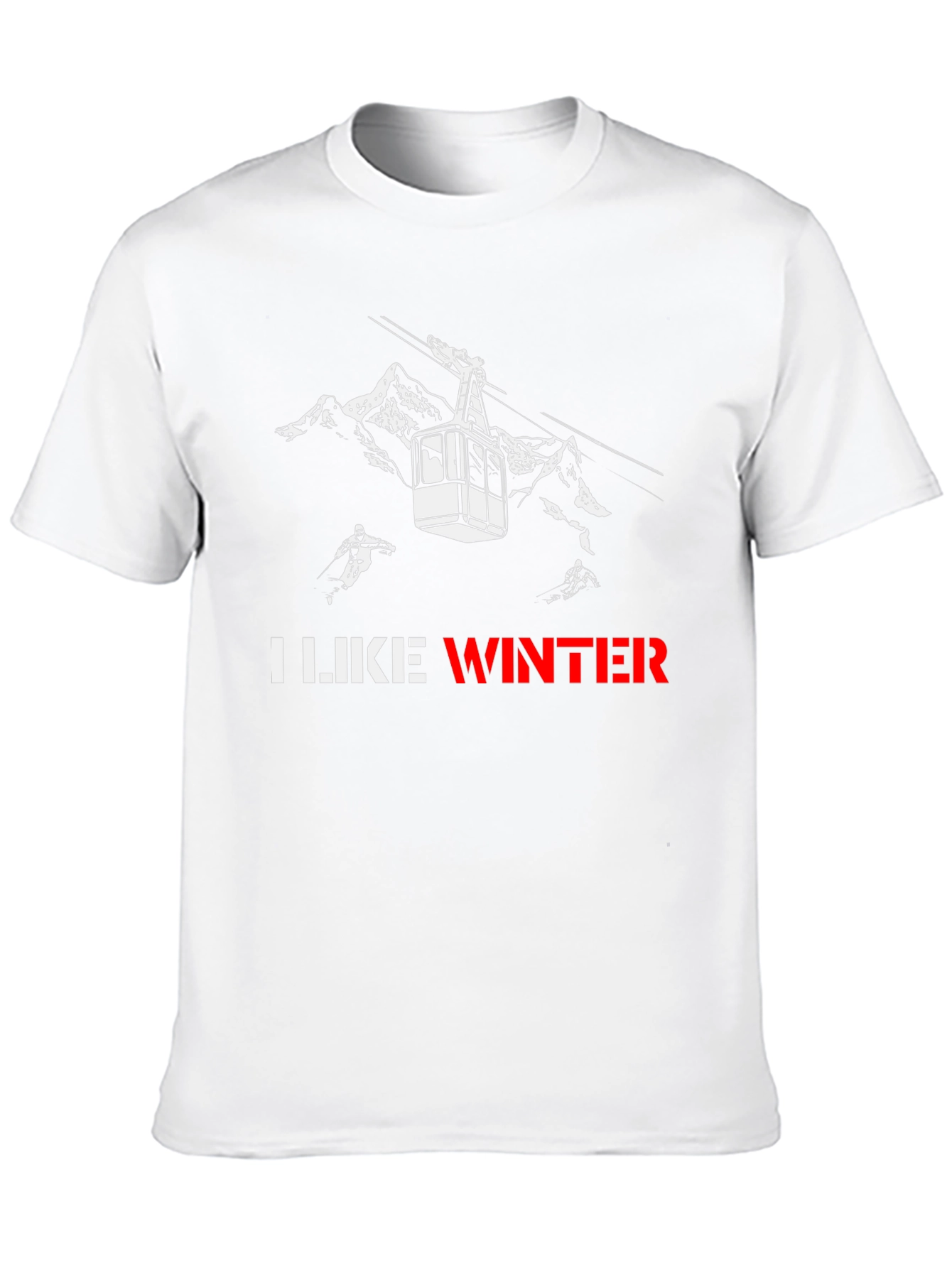 I Like Winter Graphic Tee - Black Cotton Blend