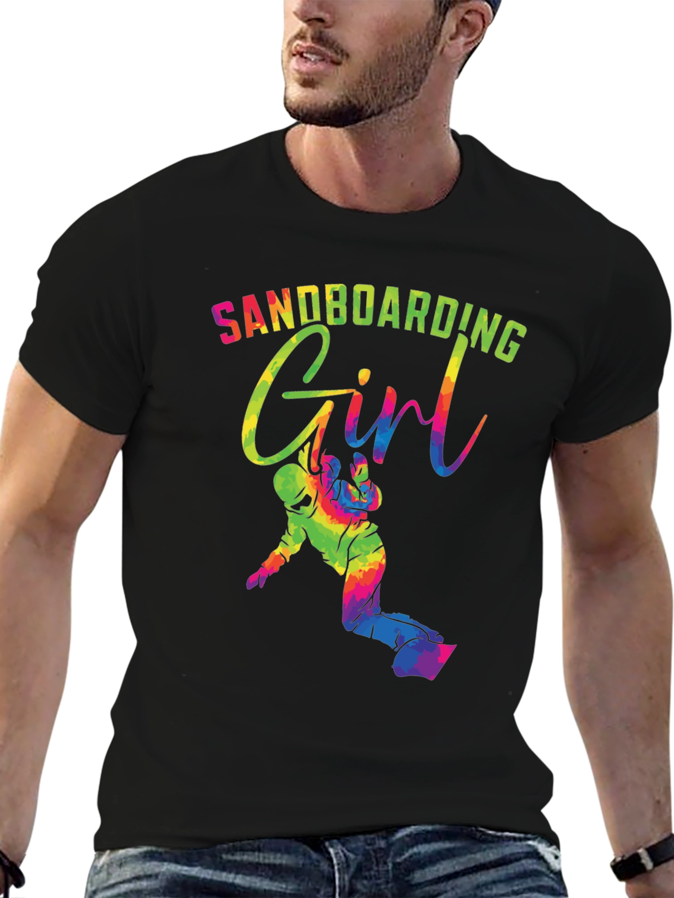 Sandboarding Girl Tie-Dye Graphic Tee