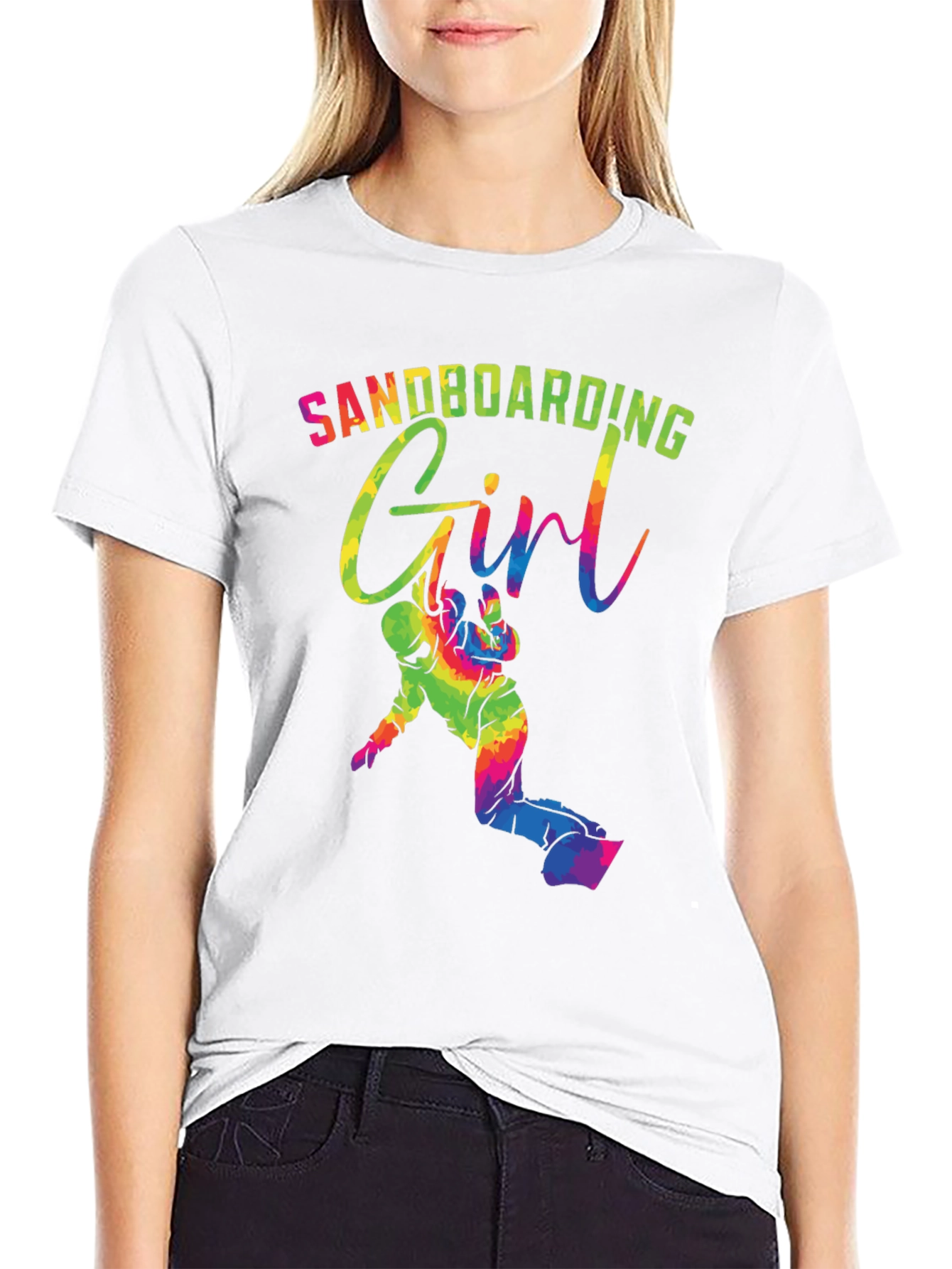 Sandboarding Girl Tie-Dye Graphic Tee