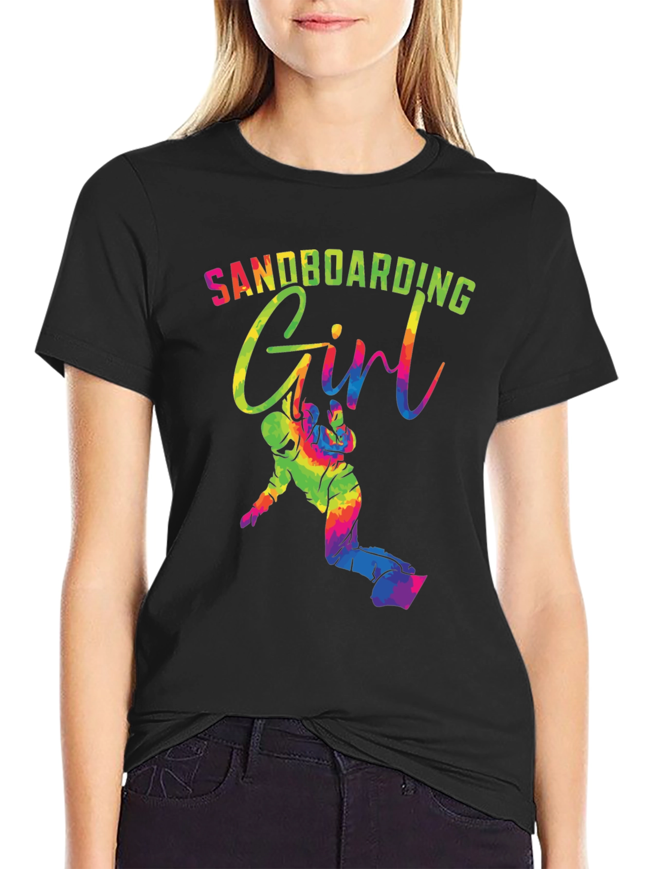 Sandboarding Girl Tie-Dye Graphic Tee