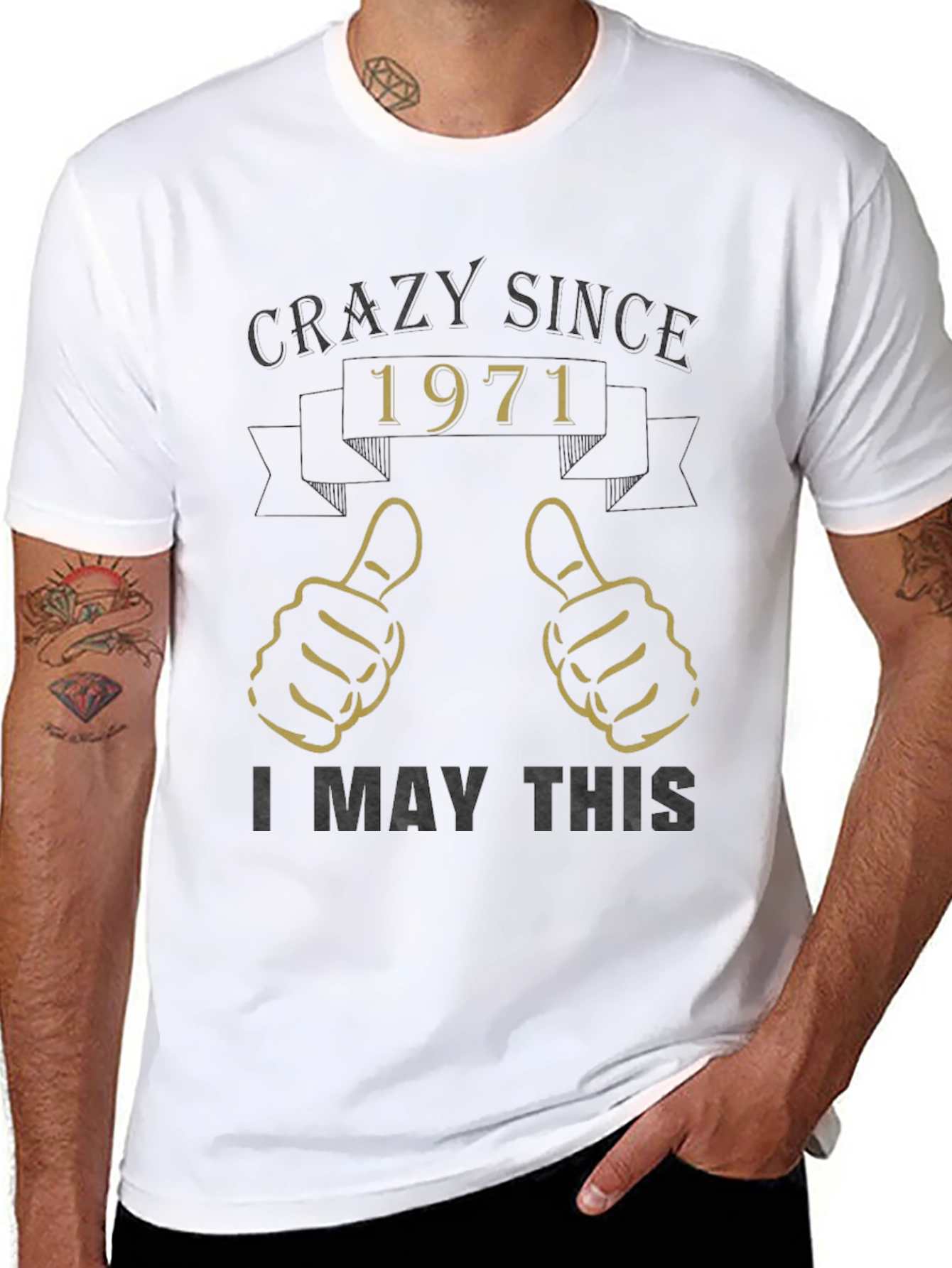 Crazy Since 1971 Graphic T-Shirt