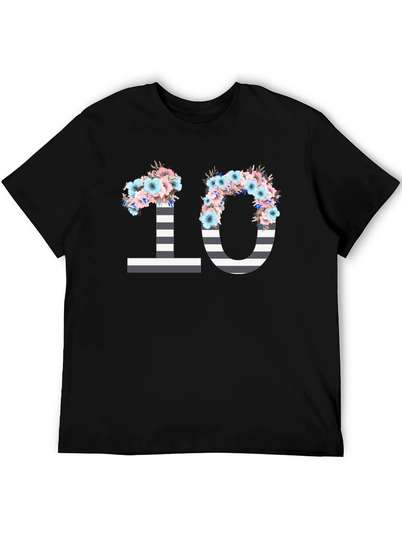 Floral Number 10 Striped T-Shirt