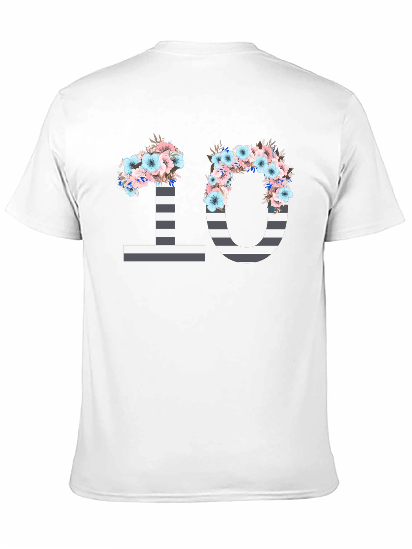 Floral Number 10 Striped T-Shirt