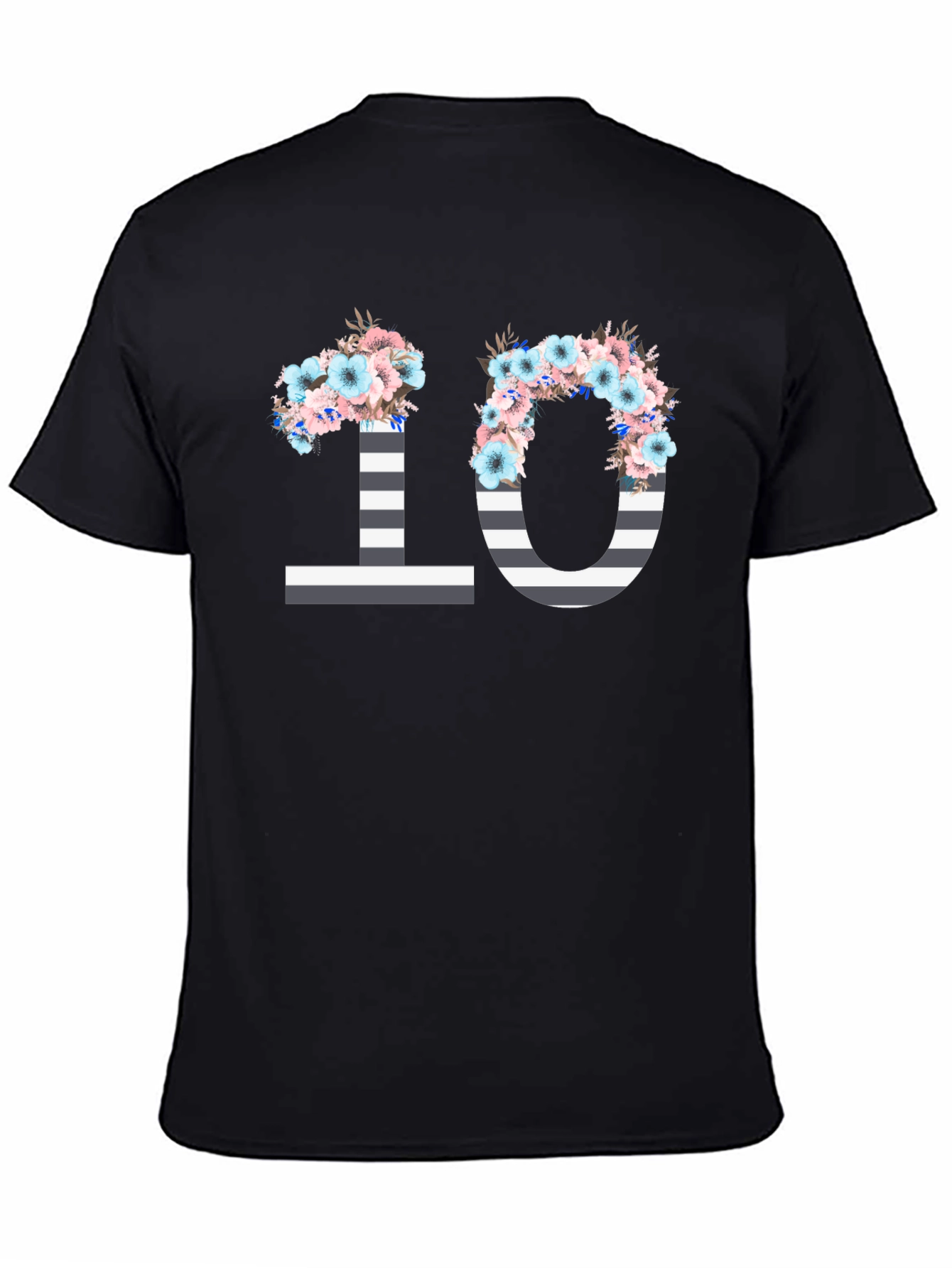 Floral Number 10 Striped T-Shirt