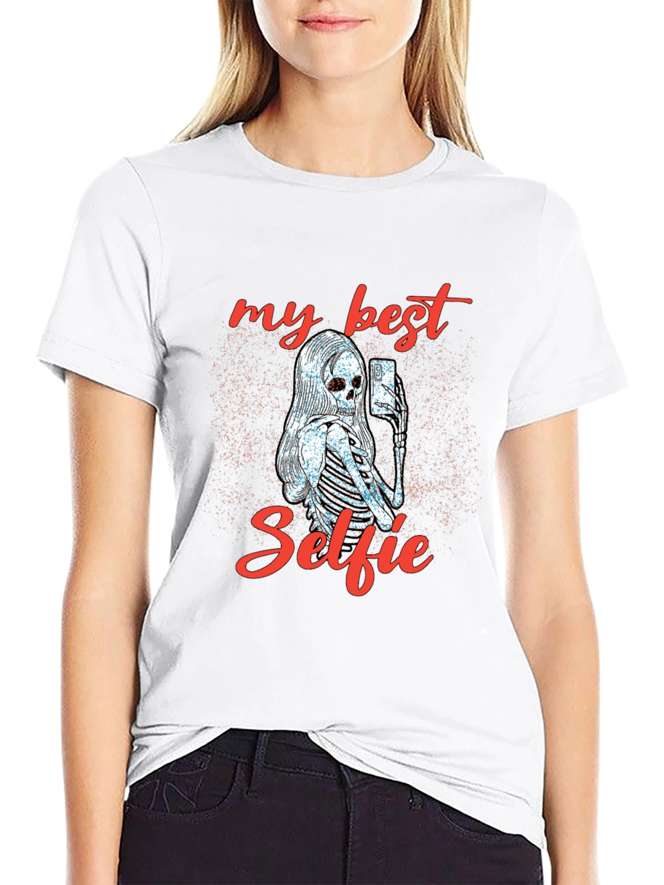 My Best Selfie Skeleton Graphic T-Shirt
