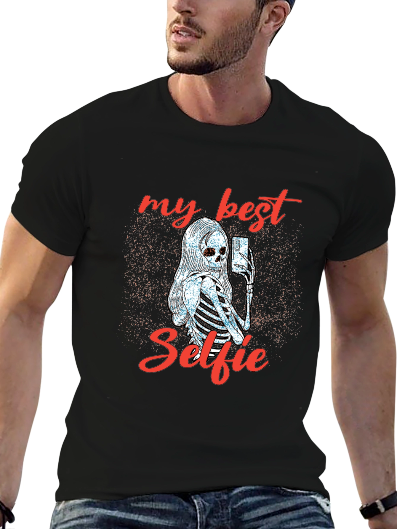 My Best Selfie Skeleton Graphic T-Shirt