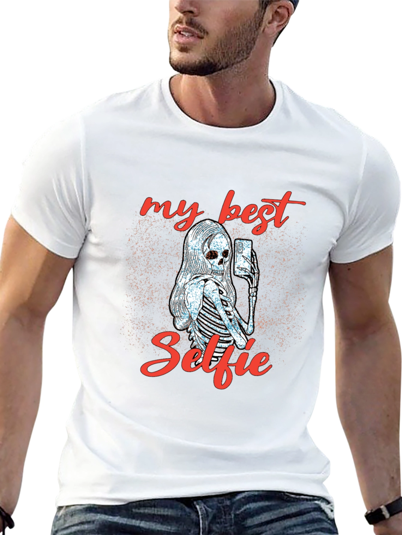 My Best Selfie Skeleton Graphic T-Shirt