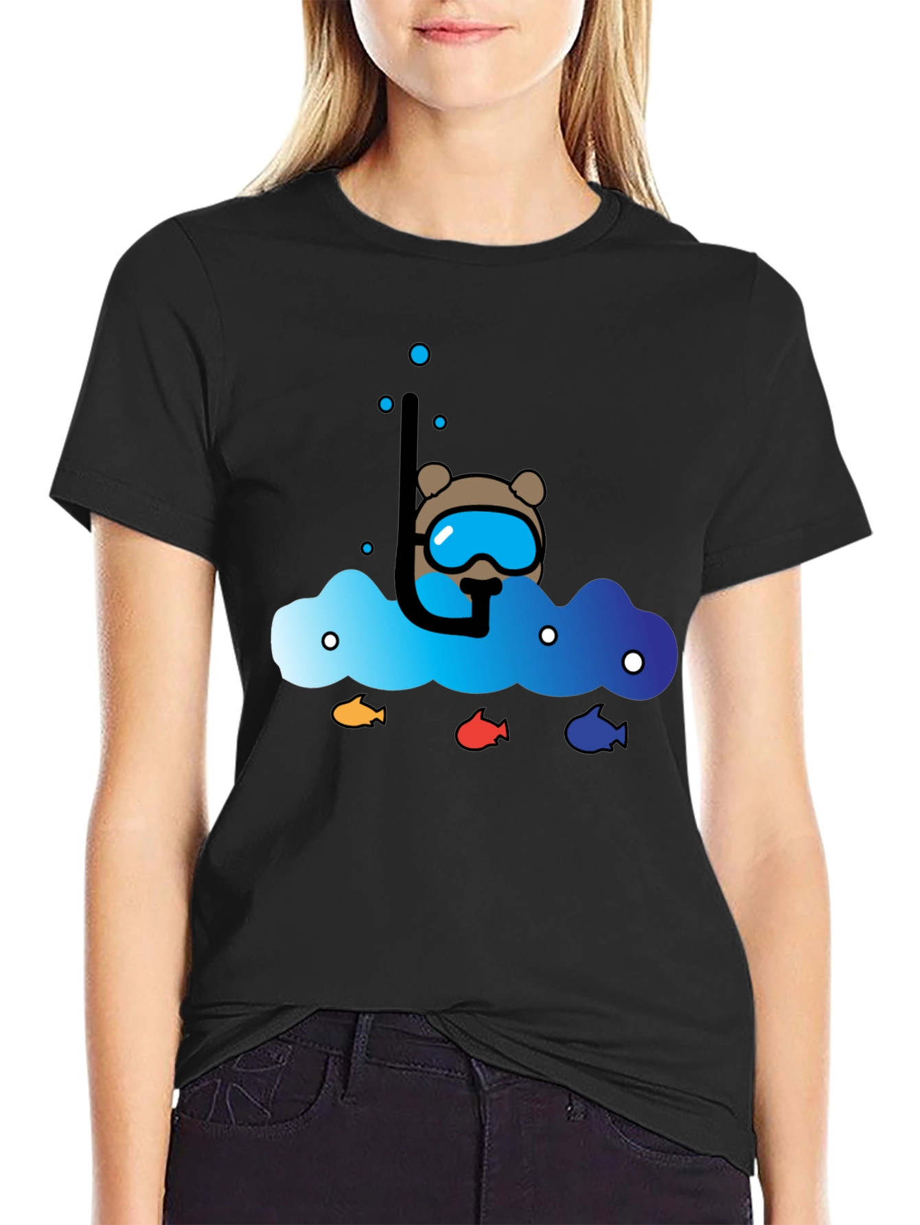 Scuba Bear Graphic Tee - Dive into Style!