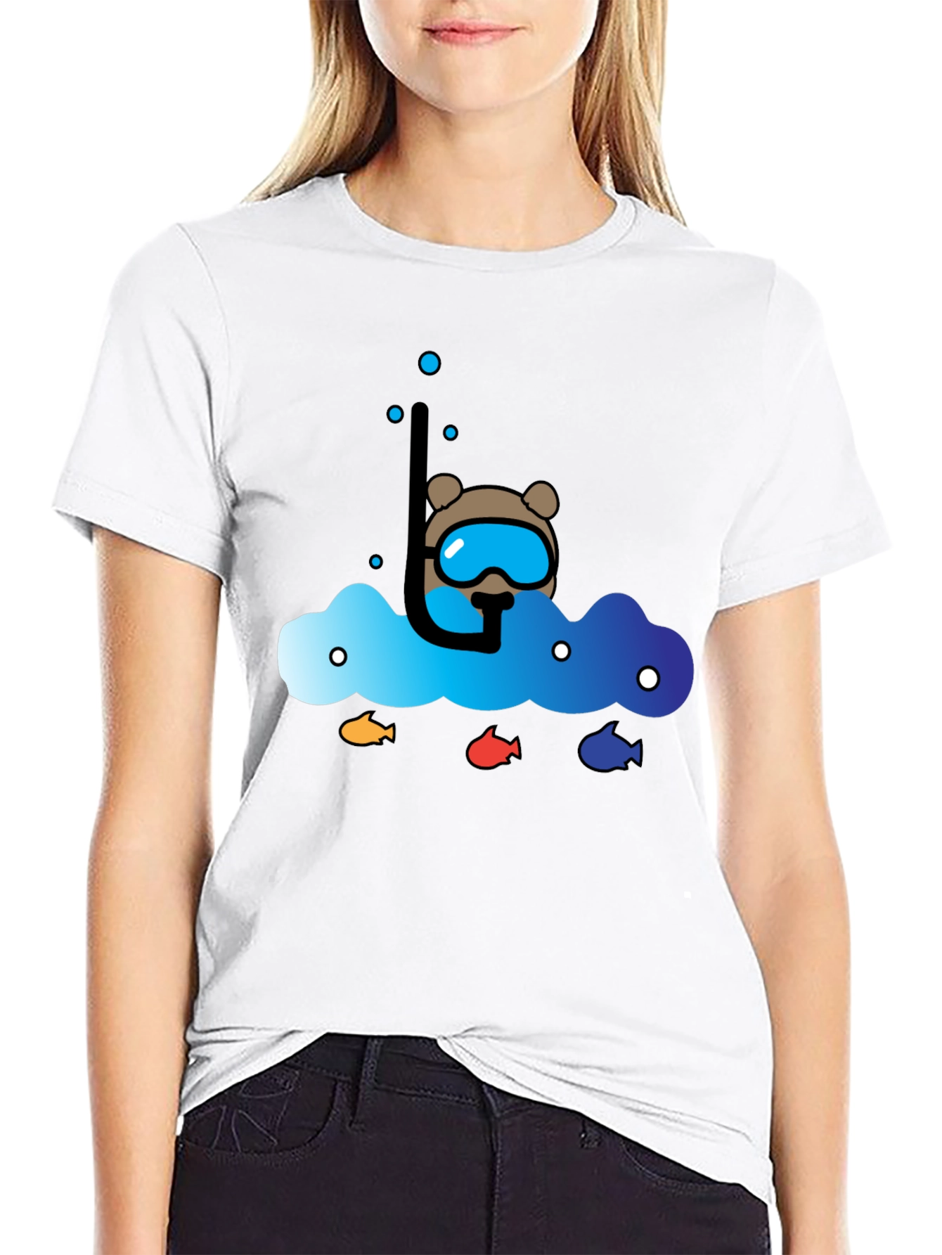 Scuba Bear Graphic Tee - Dive into Style!