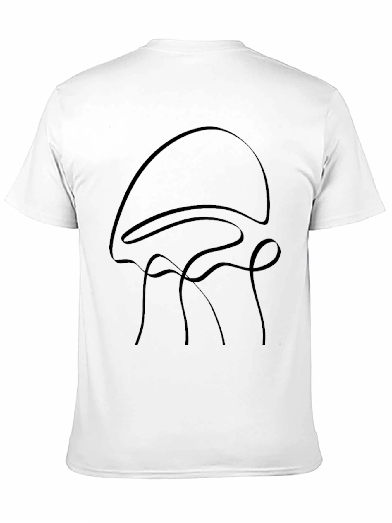 Minimalist Jellyfish Graphic Black T-Shirt