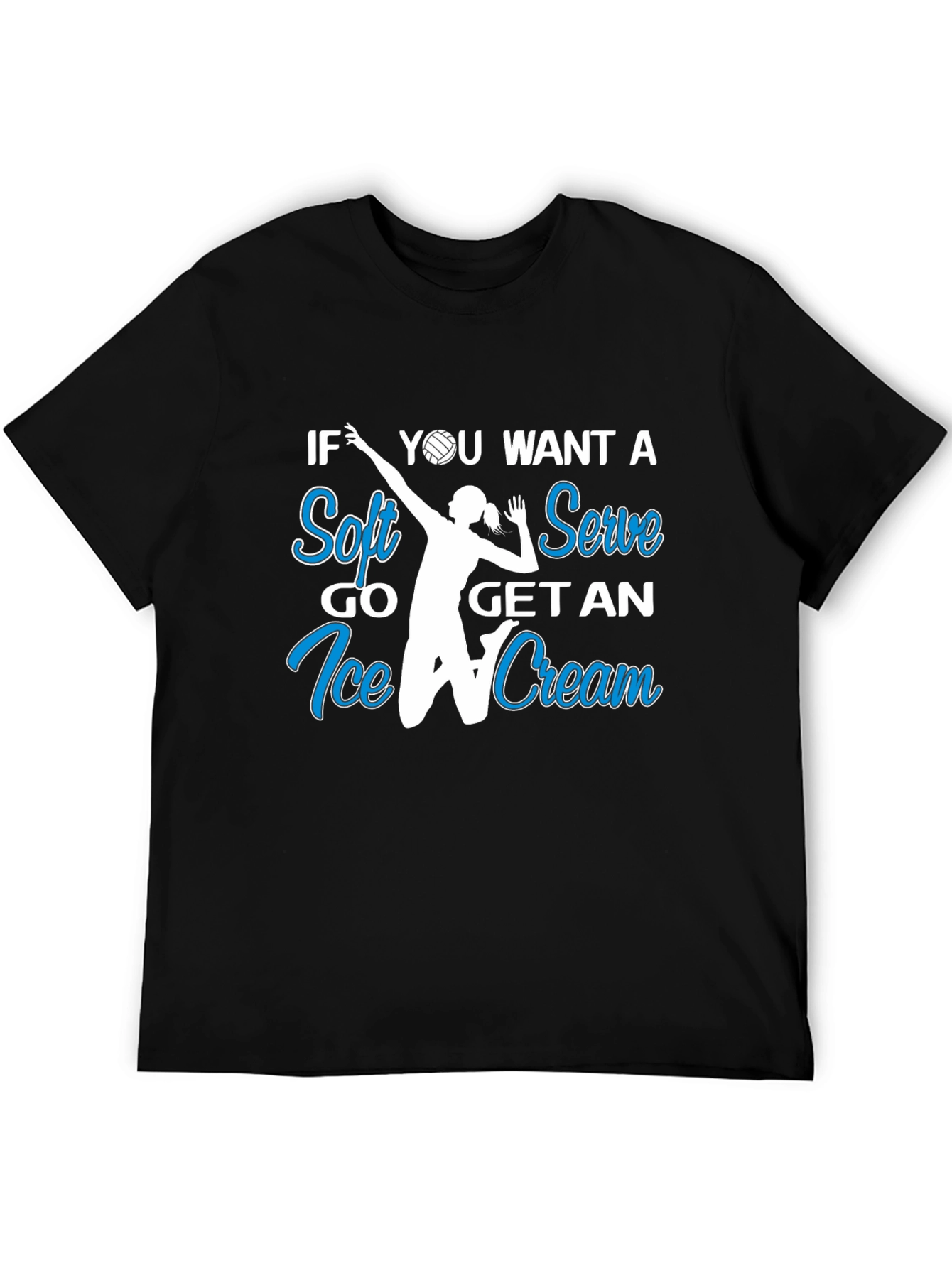 Volleyball T-Shirt: Soft Serve Get Ice Cream