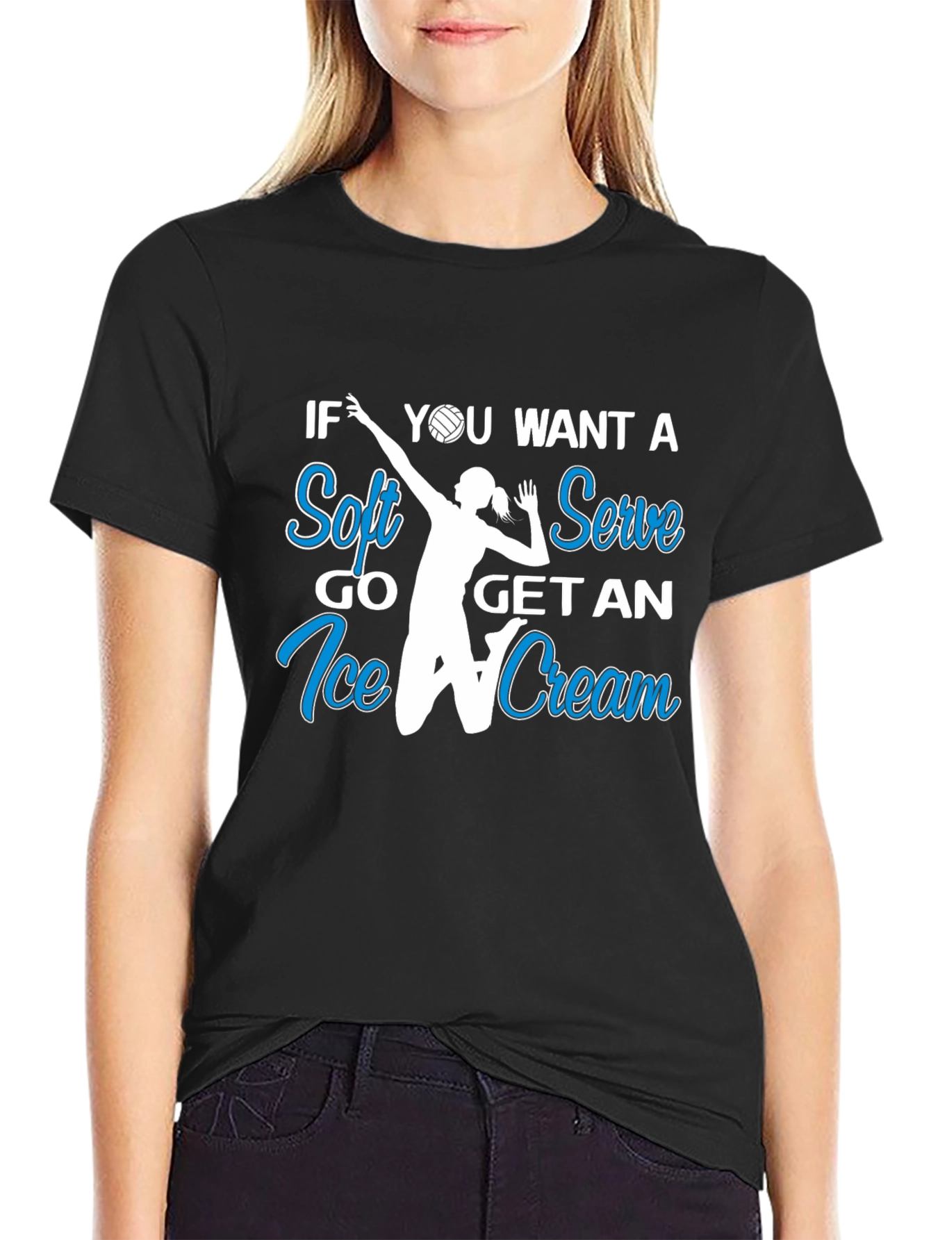 Volleyball T-Shirt: Soft Serve Get Ice Cream