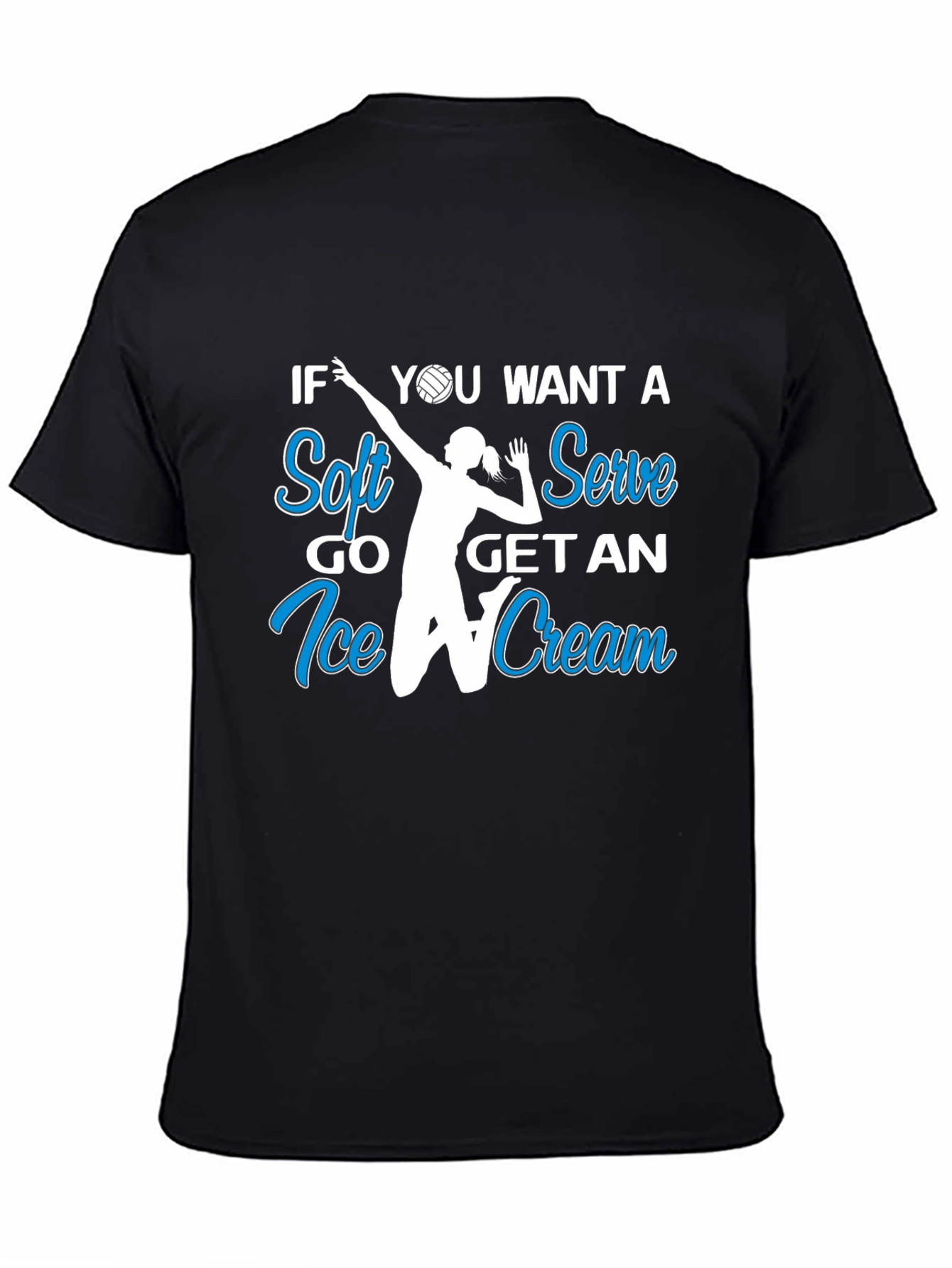Volleyball T-Shirt: Soft Serve Get Ice Cream