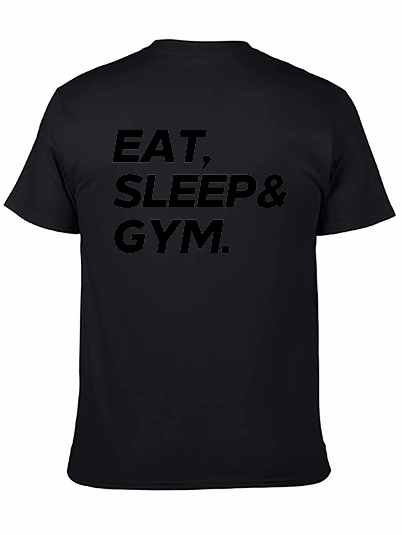Eat Sleep Gym Black Graphic T-Shirt