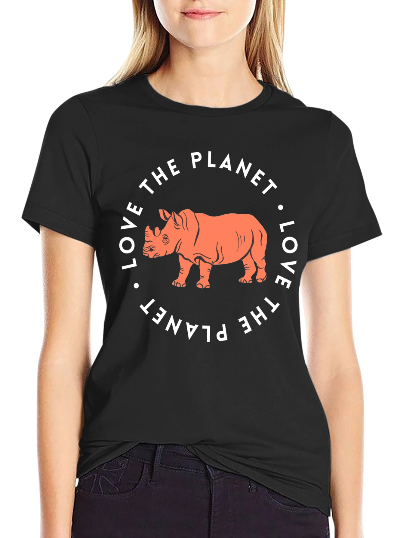 Love the Planet Rhino Graphic Tee
