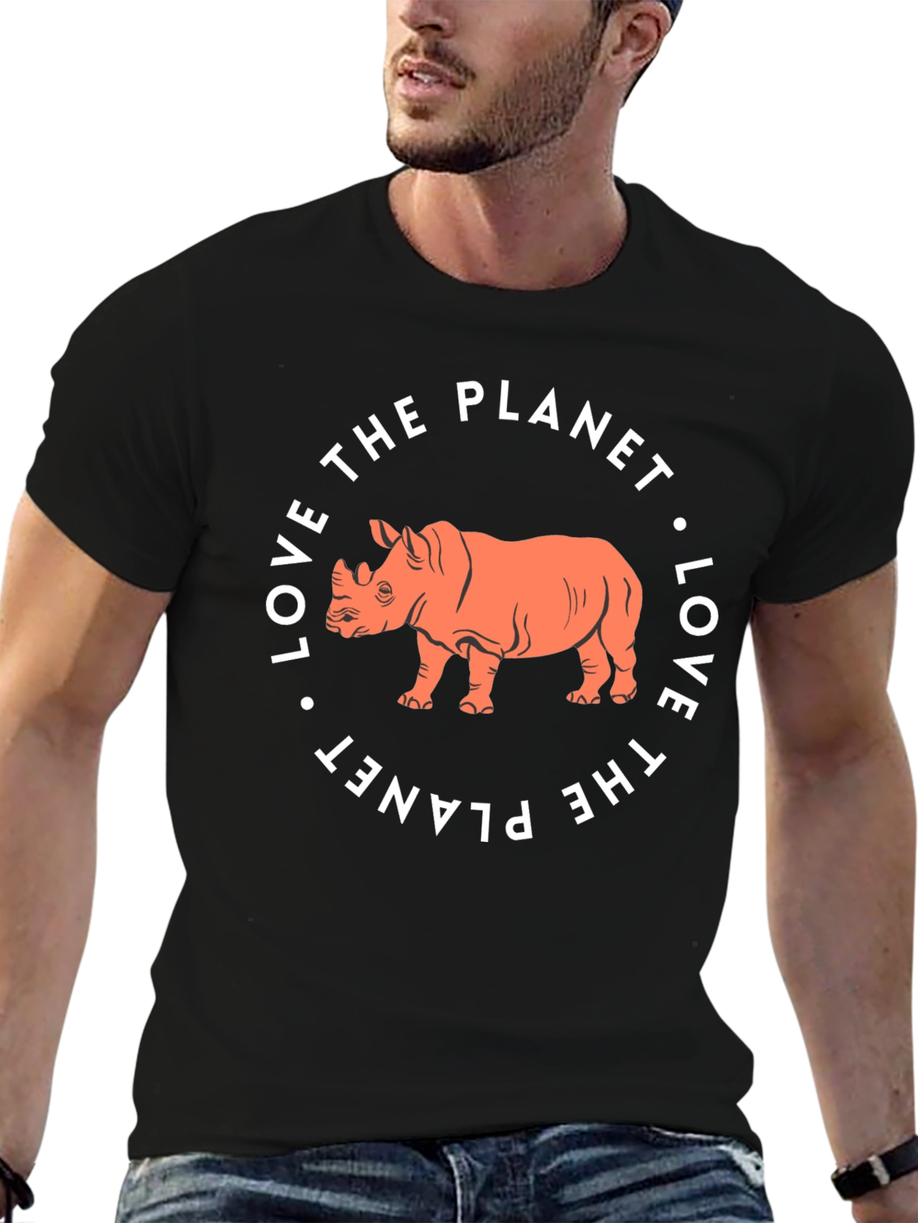 Love the Planet Rhino Graphic Tee