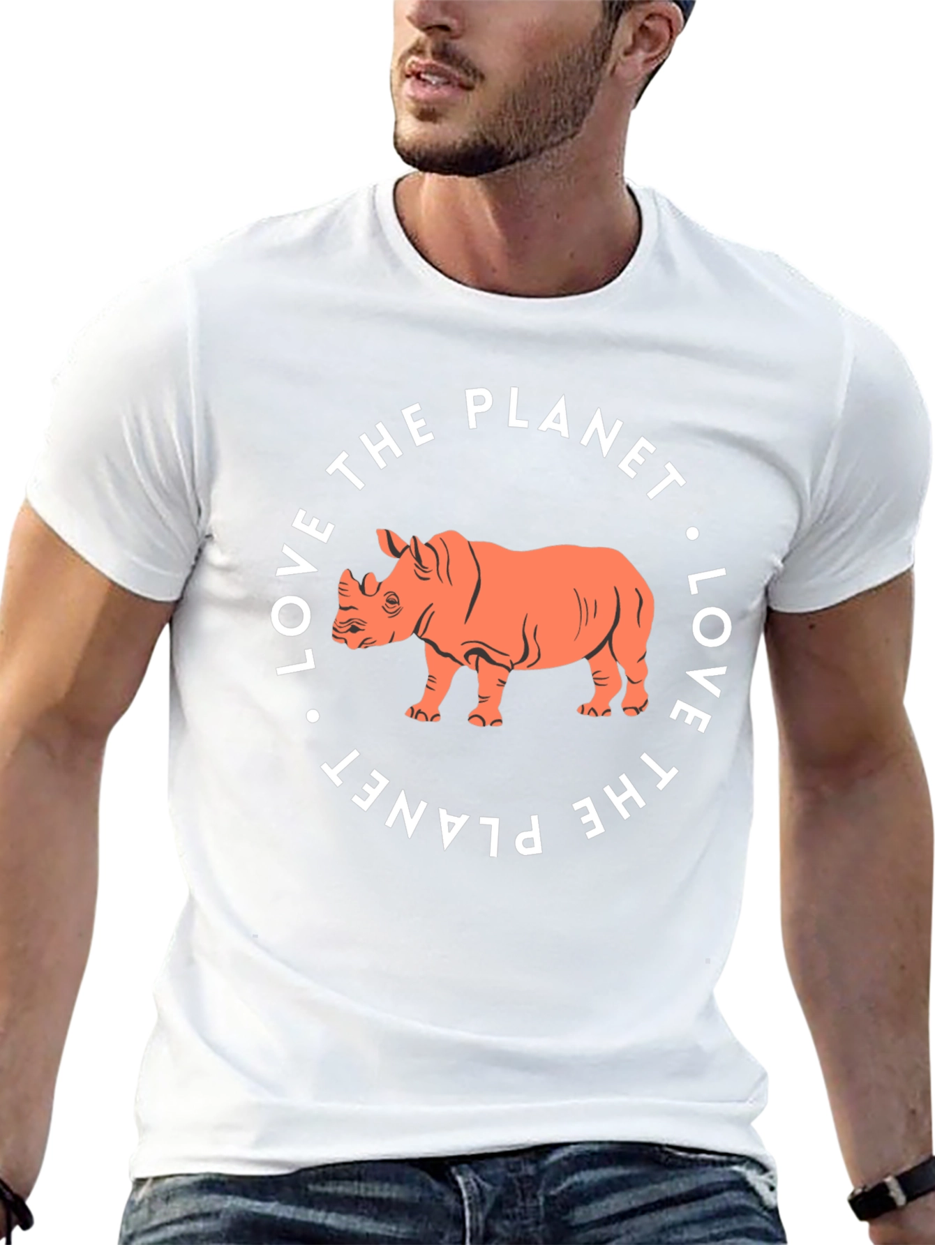 Love the Planet Rhino Graphic Tee