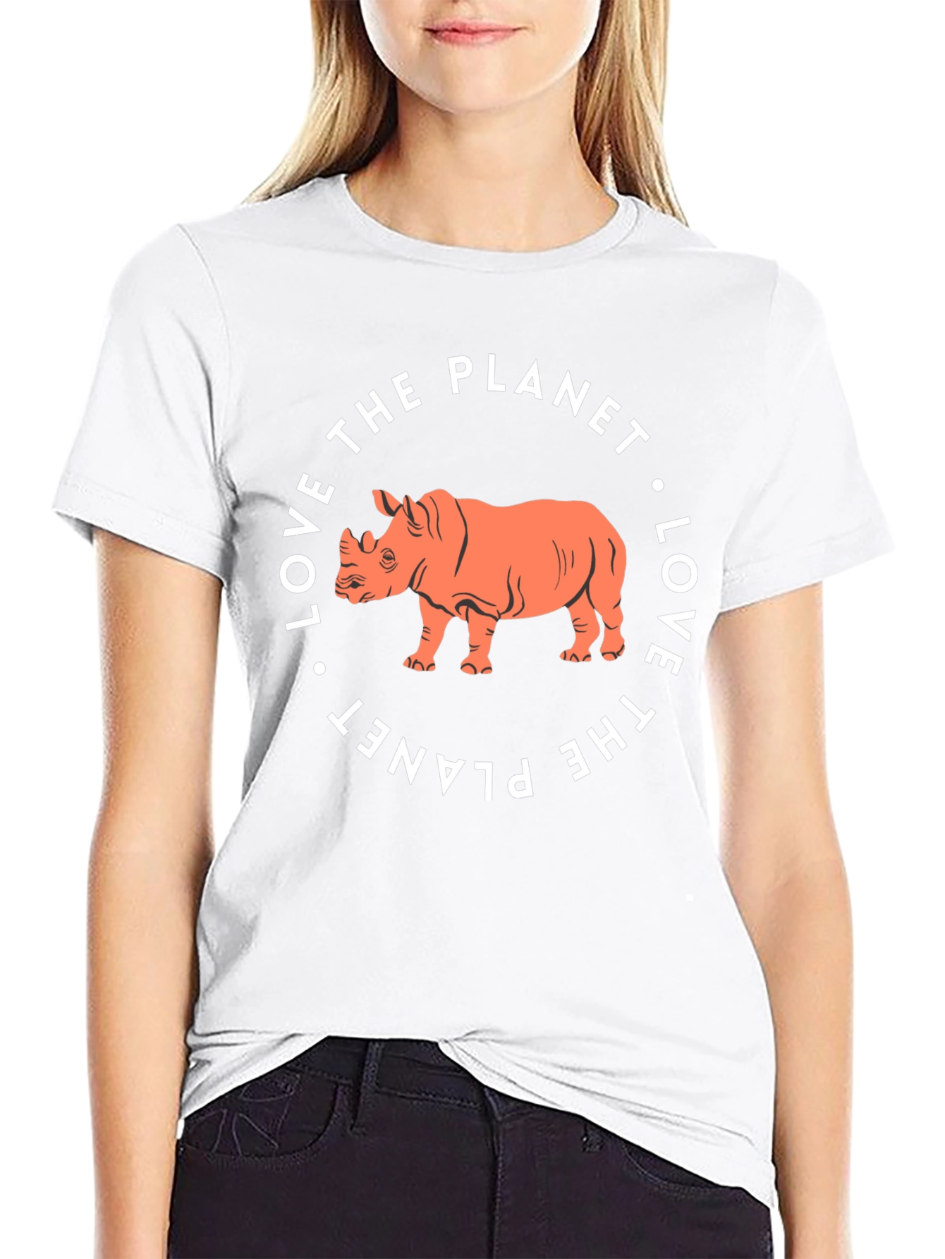 Love the Planet Rhino Graphic Tee