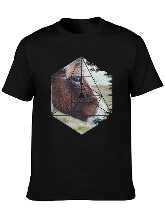 Geometric Horse Graphic Tee - Modern Animal Print