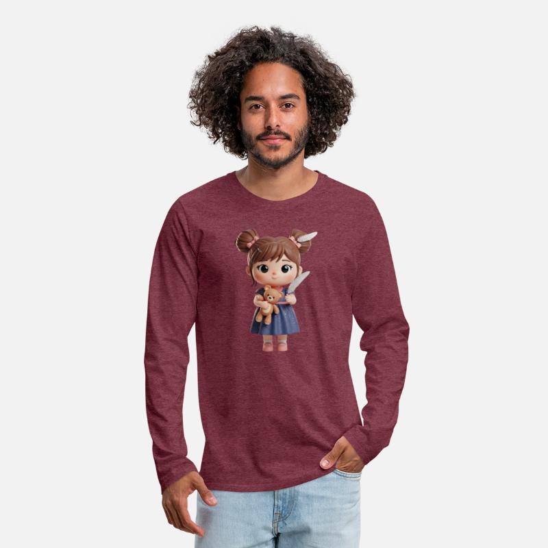 Whimsical Girl with Feather and Teddy Bear