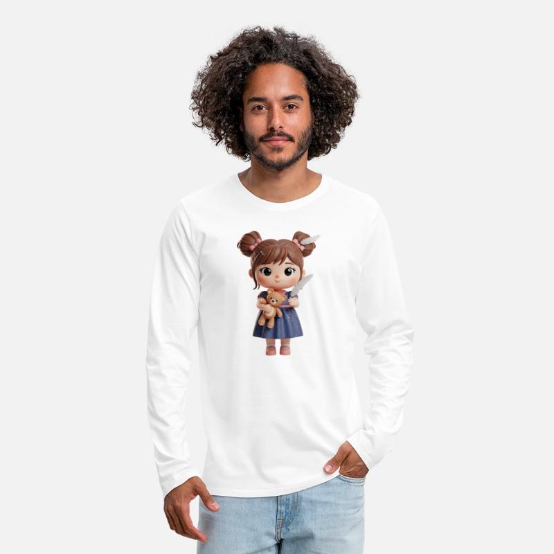 Whimsical Girl with Feather and Teddy Bear
