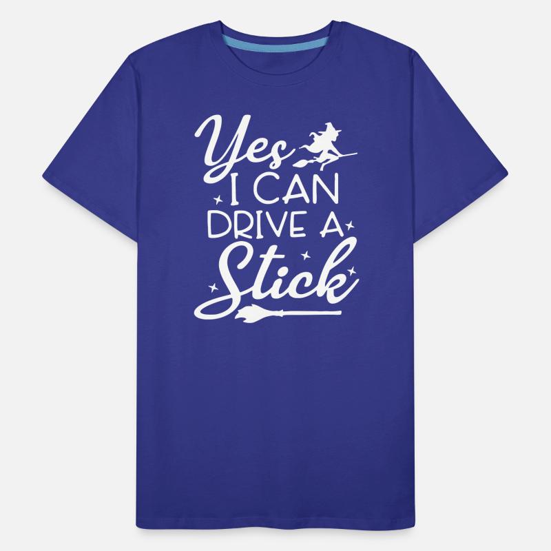 Whimsical Witch Riding Stick Figure Design