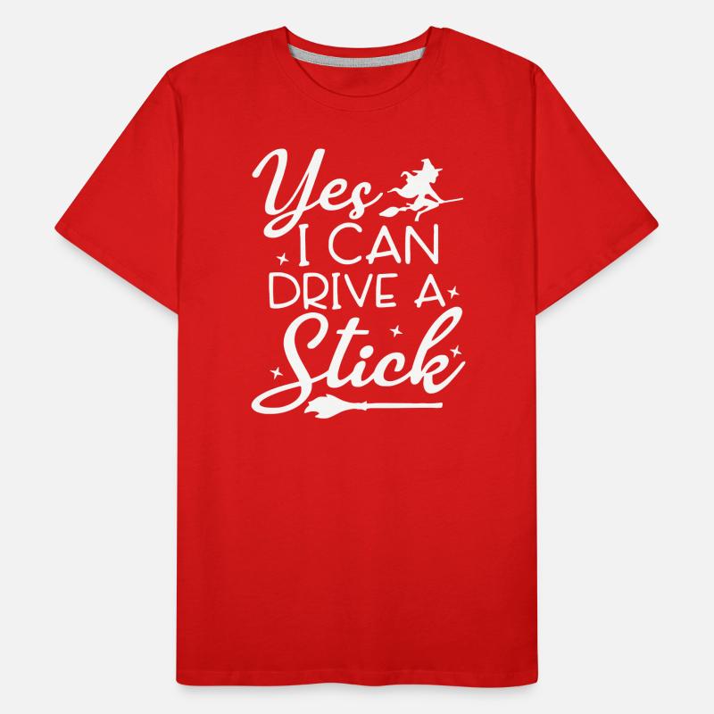 Whimsical Witch Riding Stick Figure Design