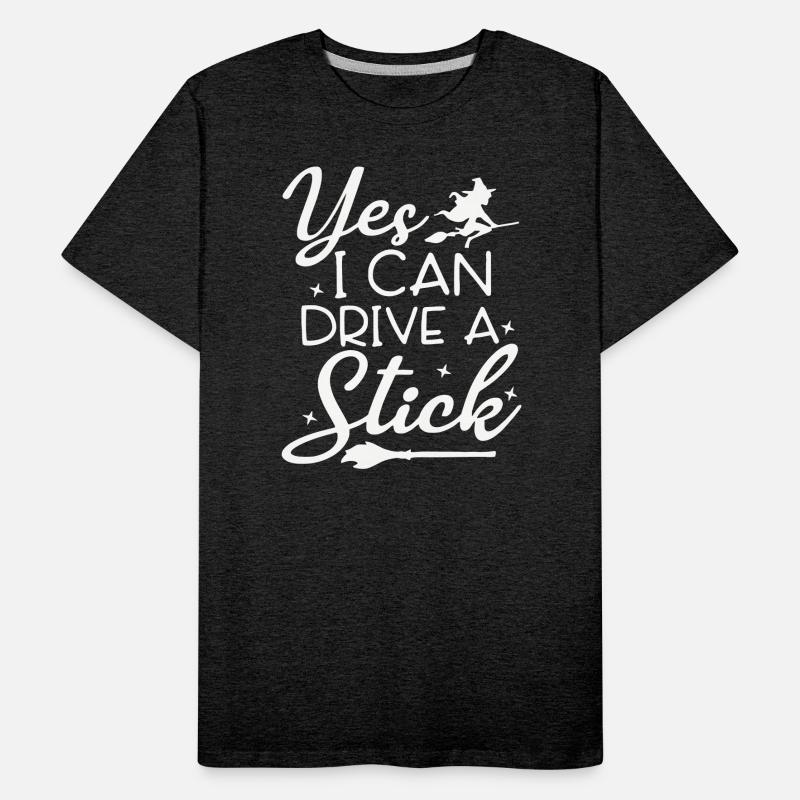 Whimsical Witch Riding Stick Figure Design