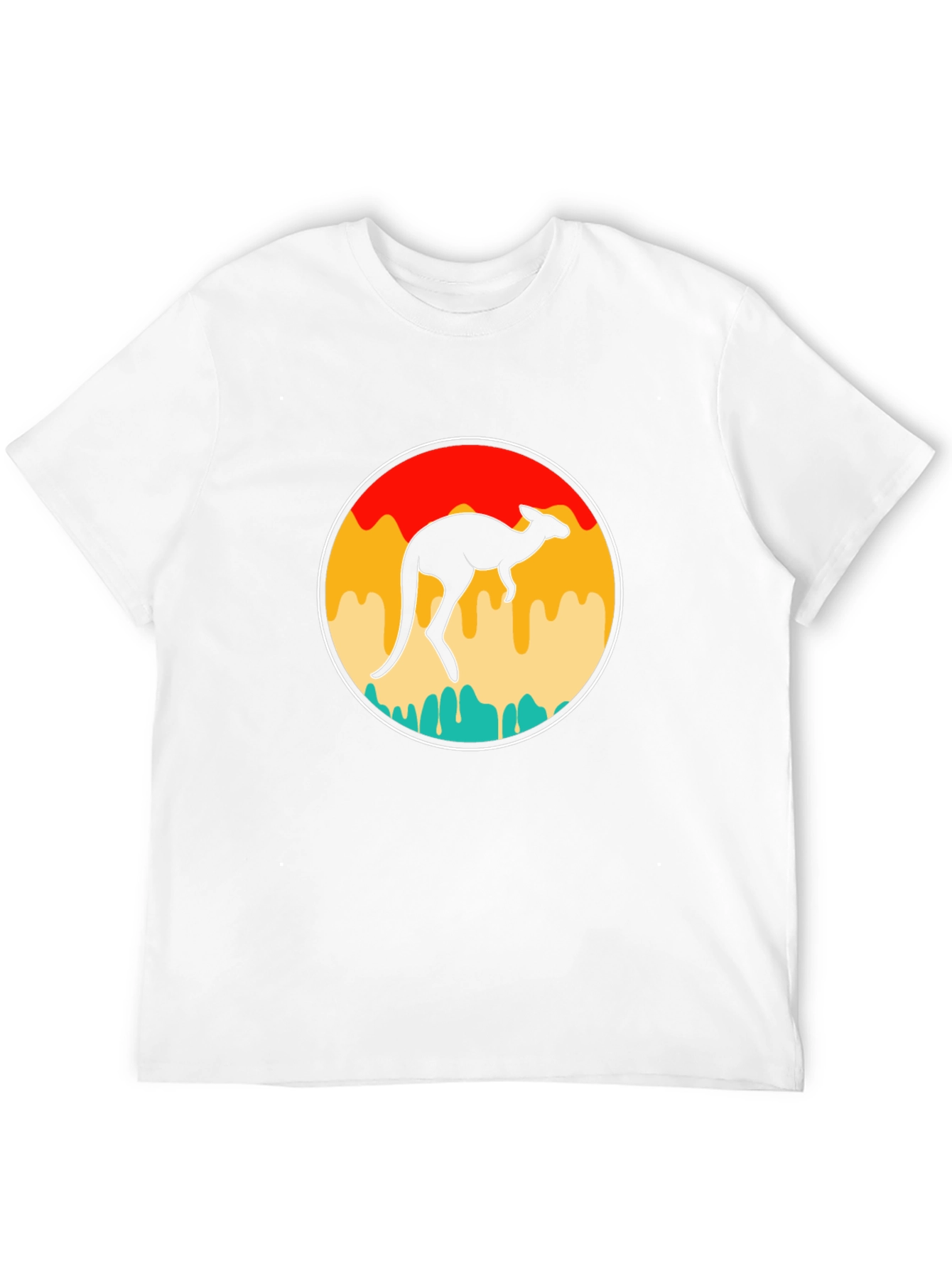 Retro Kangaroo Graphic Tee - Black T-Shirt