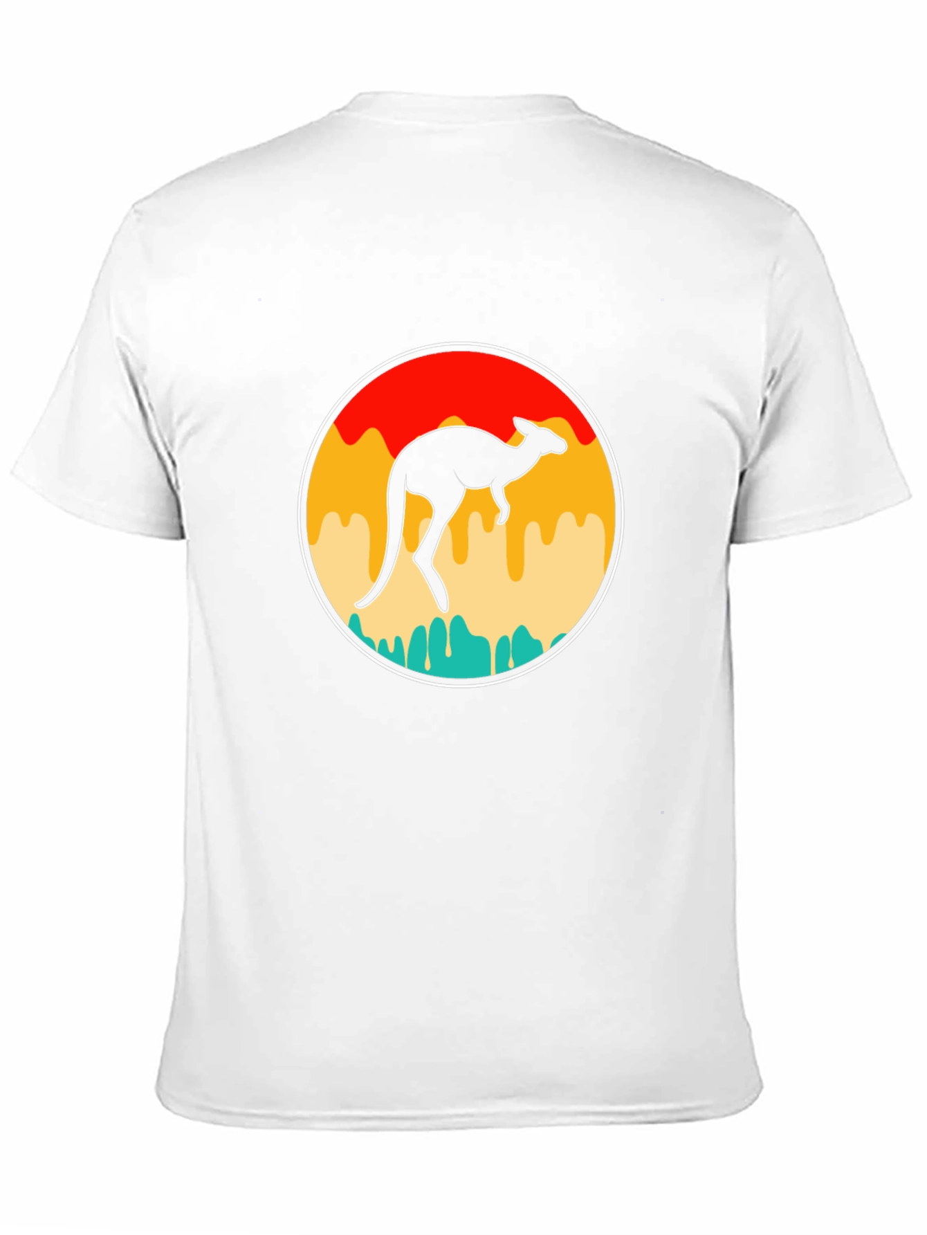 Retro Kangaroo Graphic Tee - Black T-Shirt