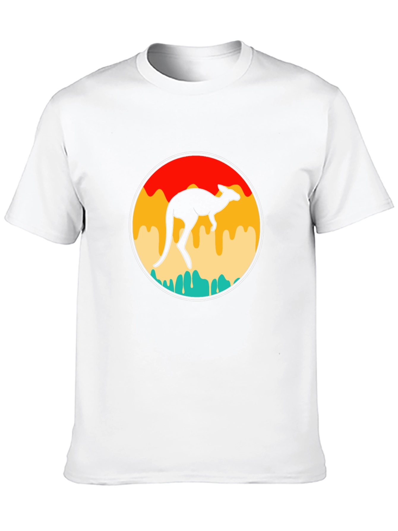 Retro Kangaroo Graphic Tee - Black T-Shirt