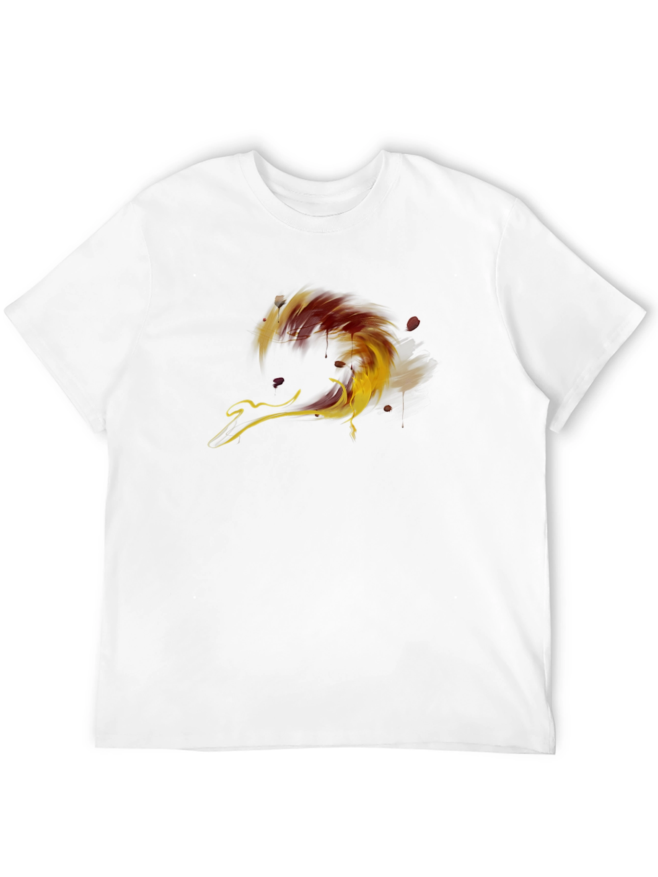 Fiery Abstract Graphic Black T-Shirt