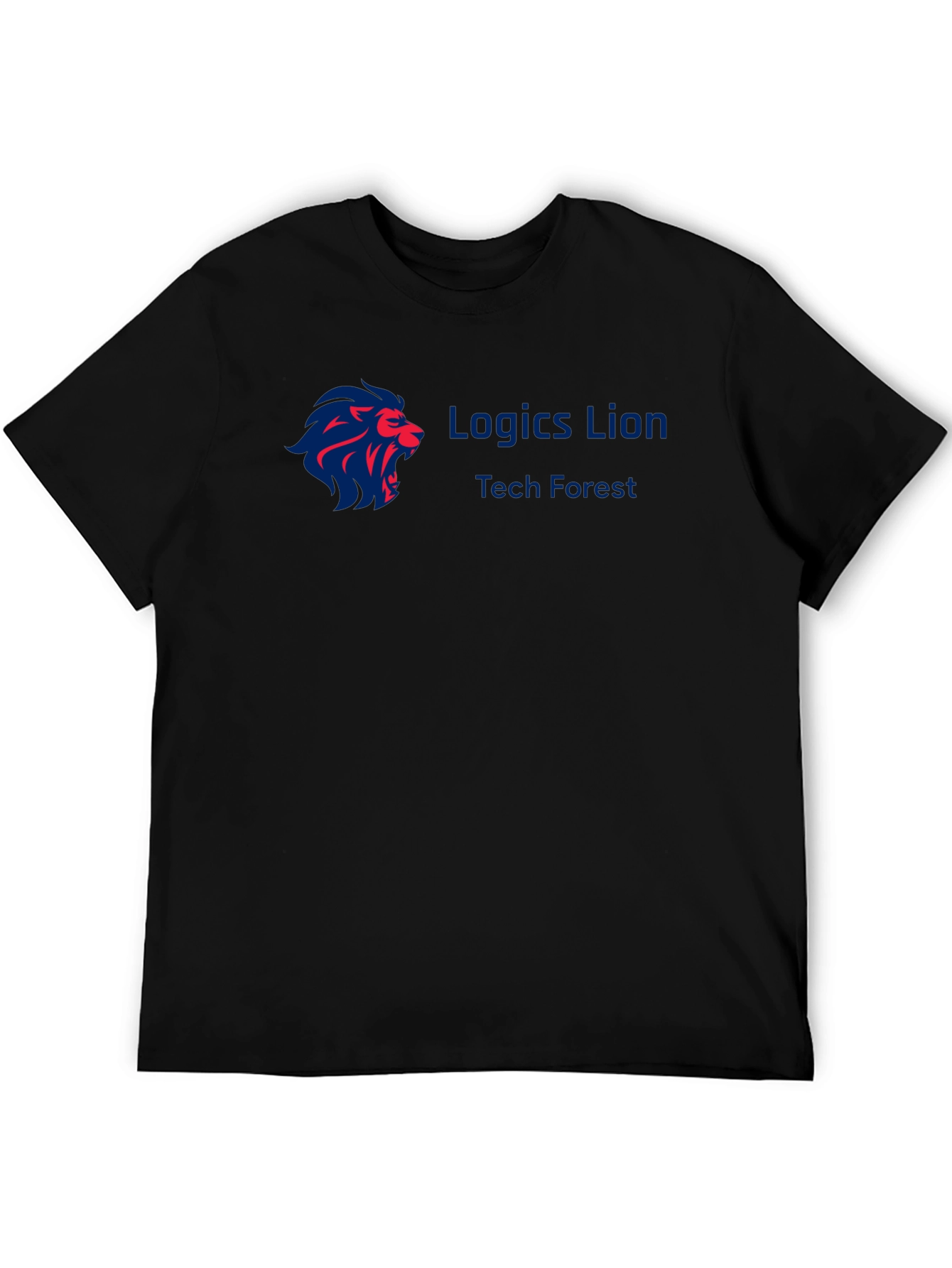 Logics Lion Tech Forest Black T-Shirt
