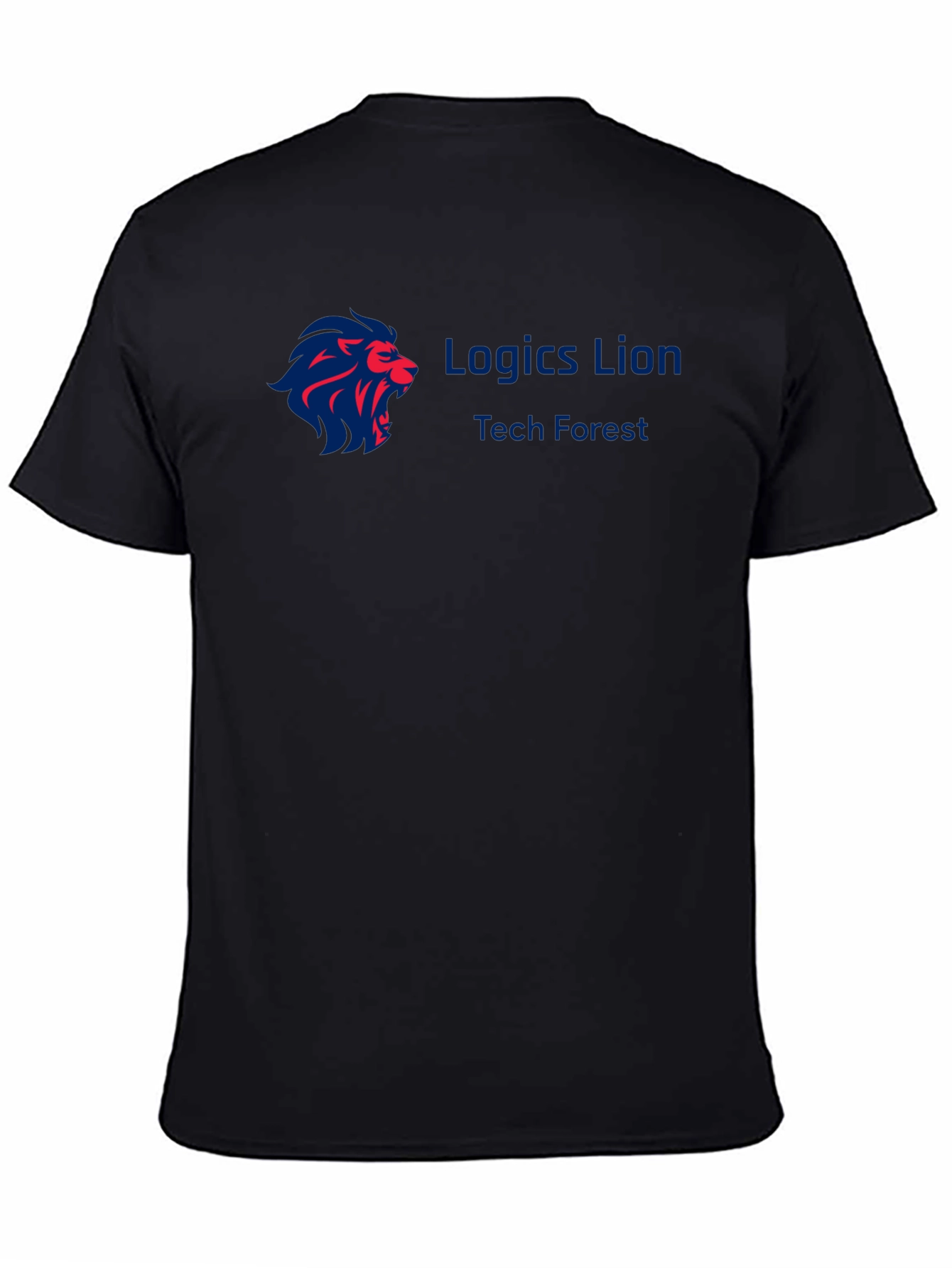 Logics Lion Tech Forest Black T-Shirt