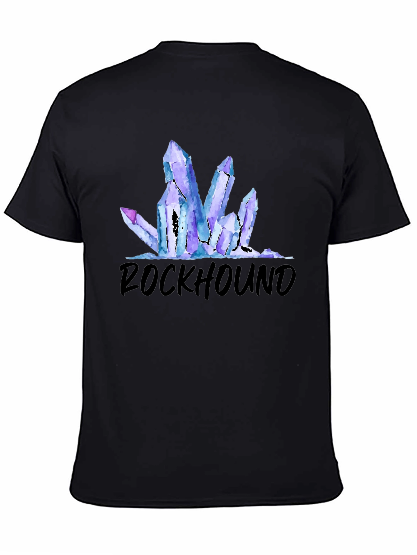 Rockhound Crystal Graphic Tee - Black Cotton T-Shirt