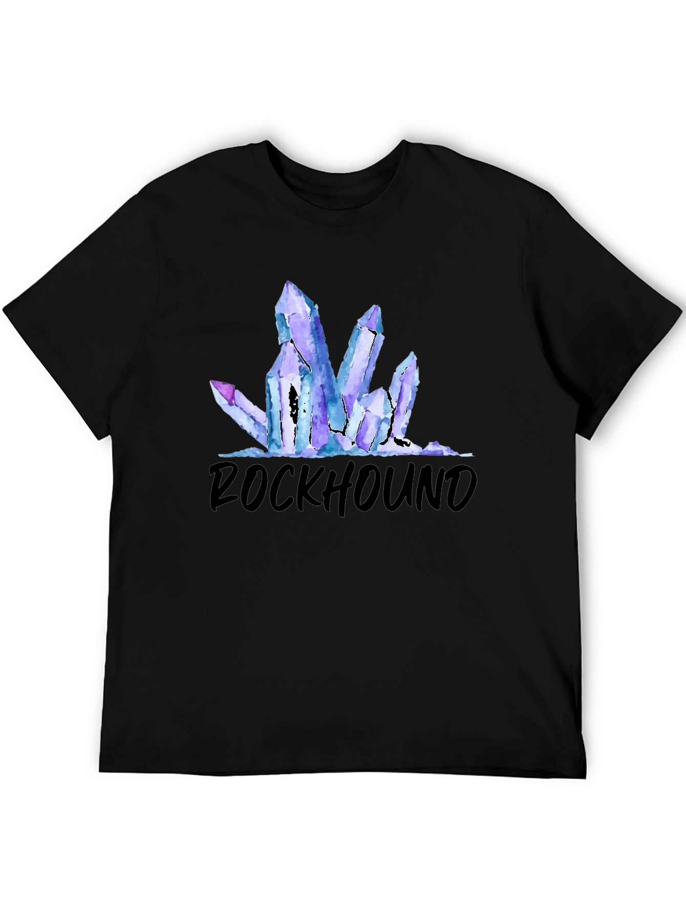 Rockhound Crystal Graphic Tee - Black Cotton T-Shirt