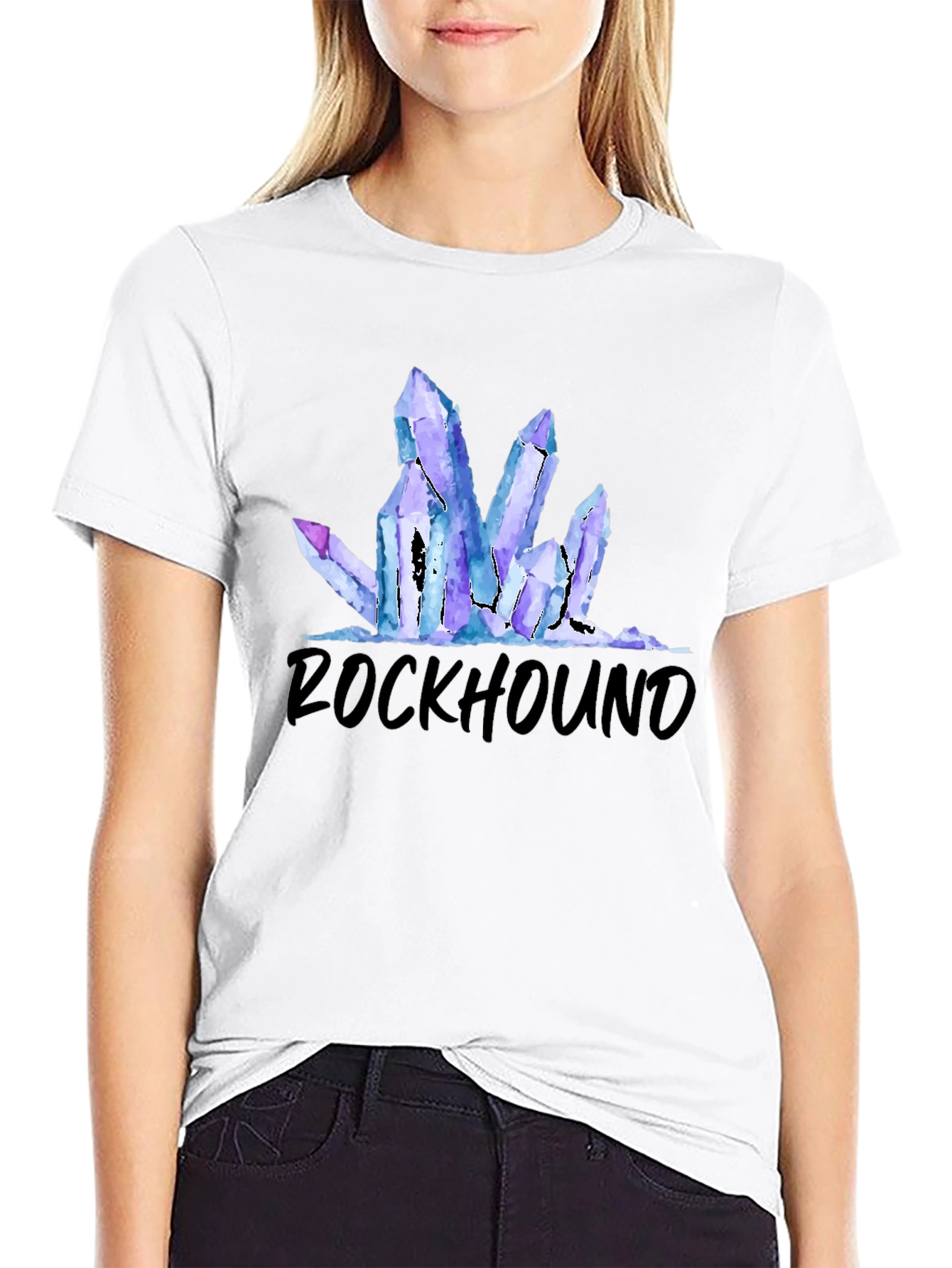 Rockhound Crystal Graphic Tee - Black Cotton T-Shirt