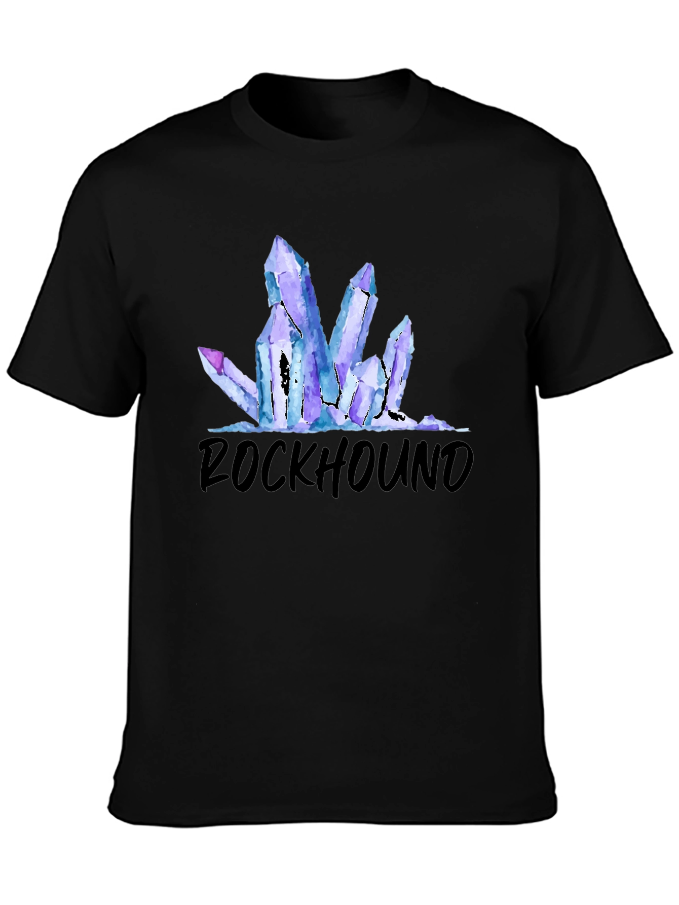 Rockhound Crystal Graphic Tee - Black Cotton T-Shirt