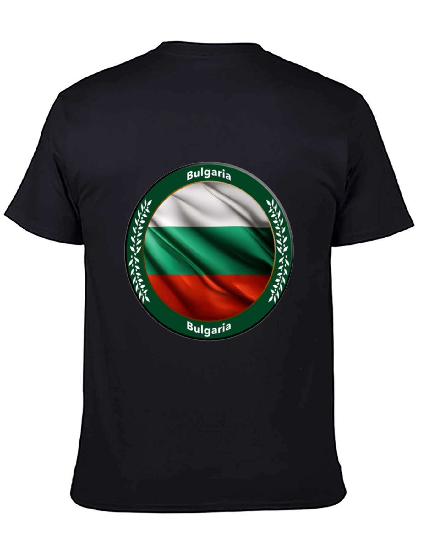 Bulgaria Flag T-Shirt - Black Crew Neck Tee