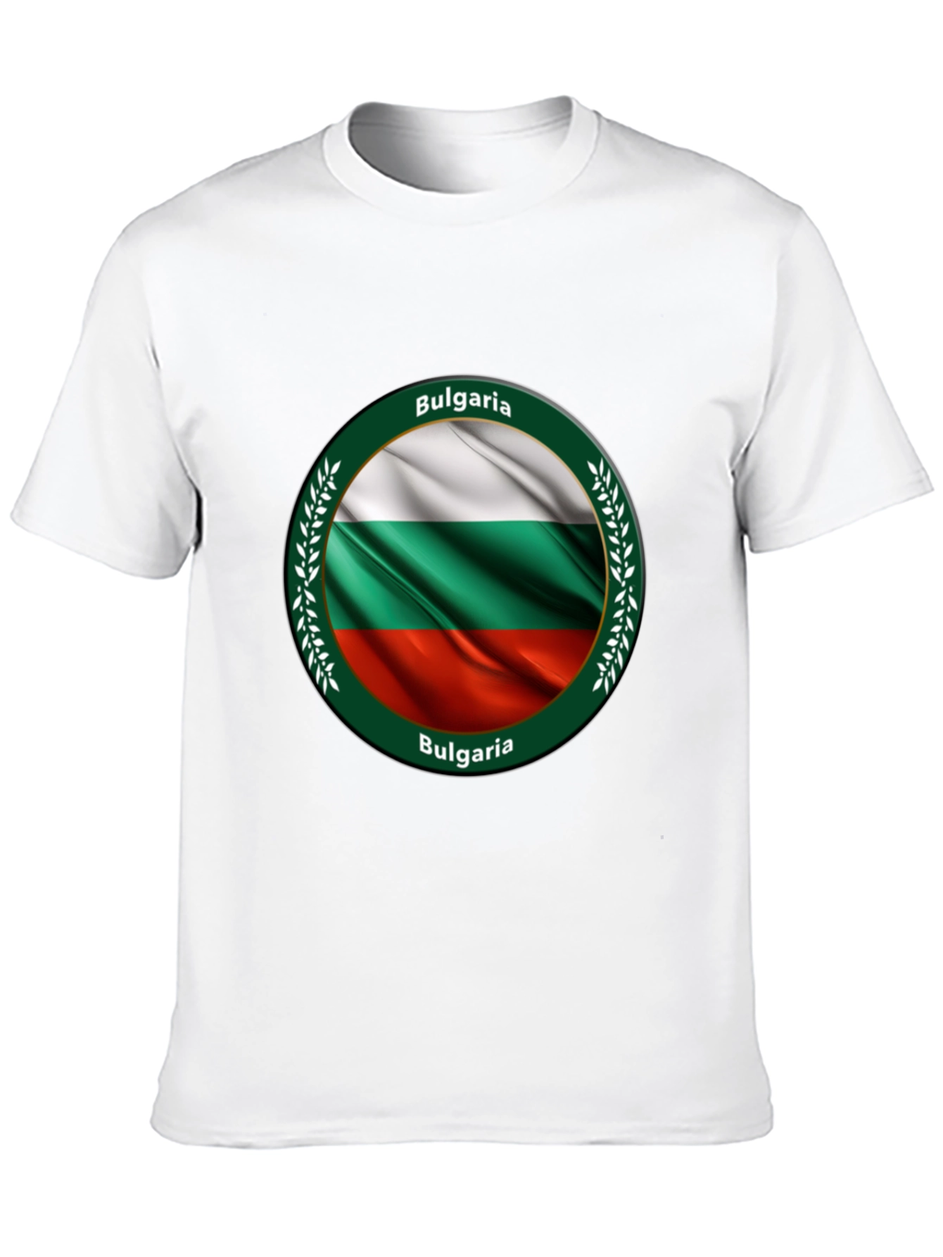 Bulgaria Flag T-Shirt - Black Crew Neck Tee