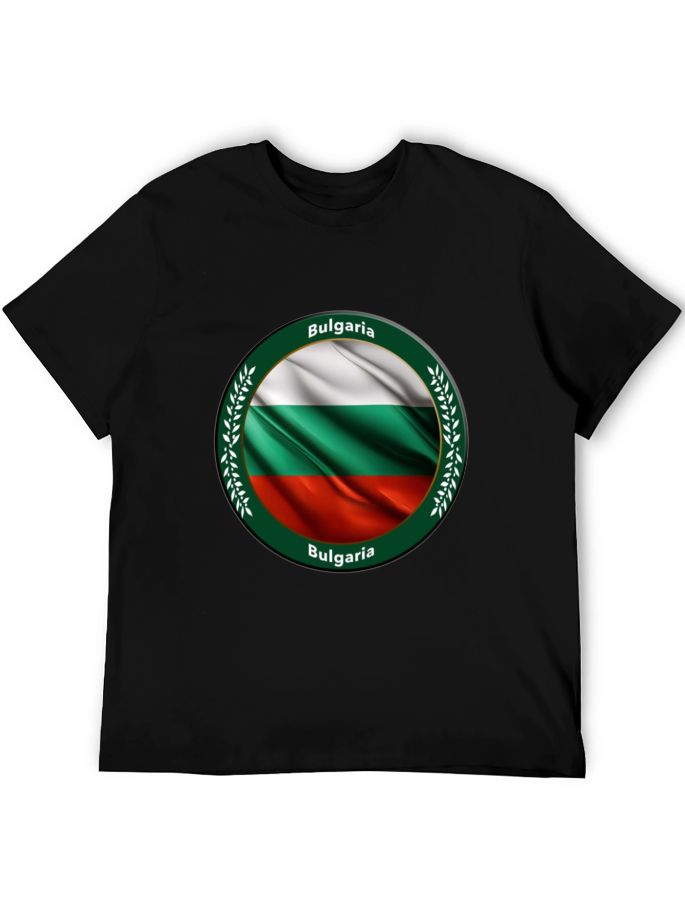 Bulgaria Flag T-Shirt - Black Crew Neck Tee