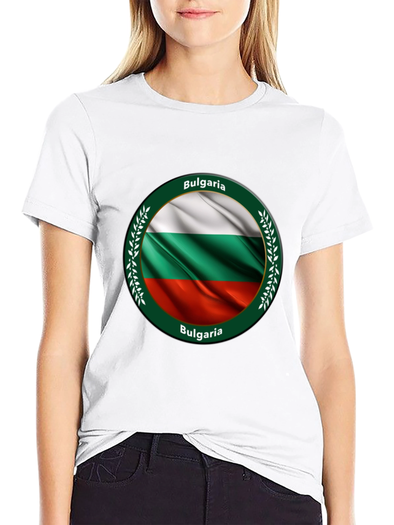 Bulgaria Flag T-Shirt - Black Crew Neck Tee