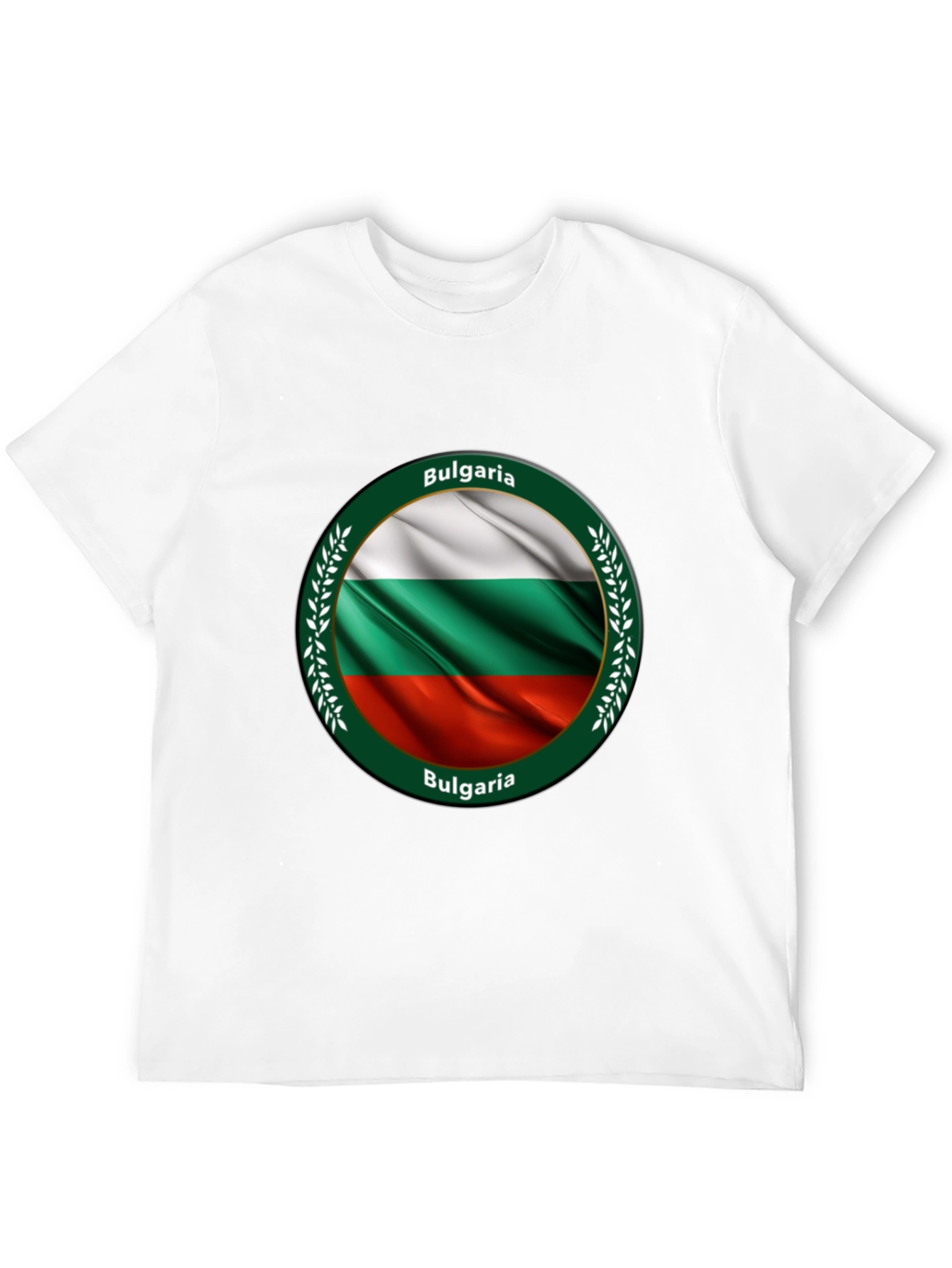 Bulgaria Flag T-Shirt - Black Crew Neck Tee