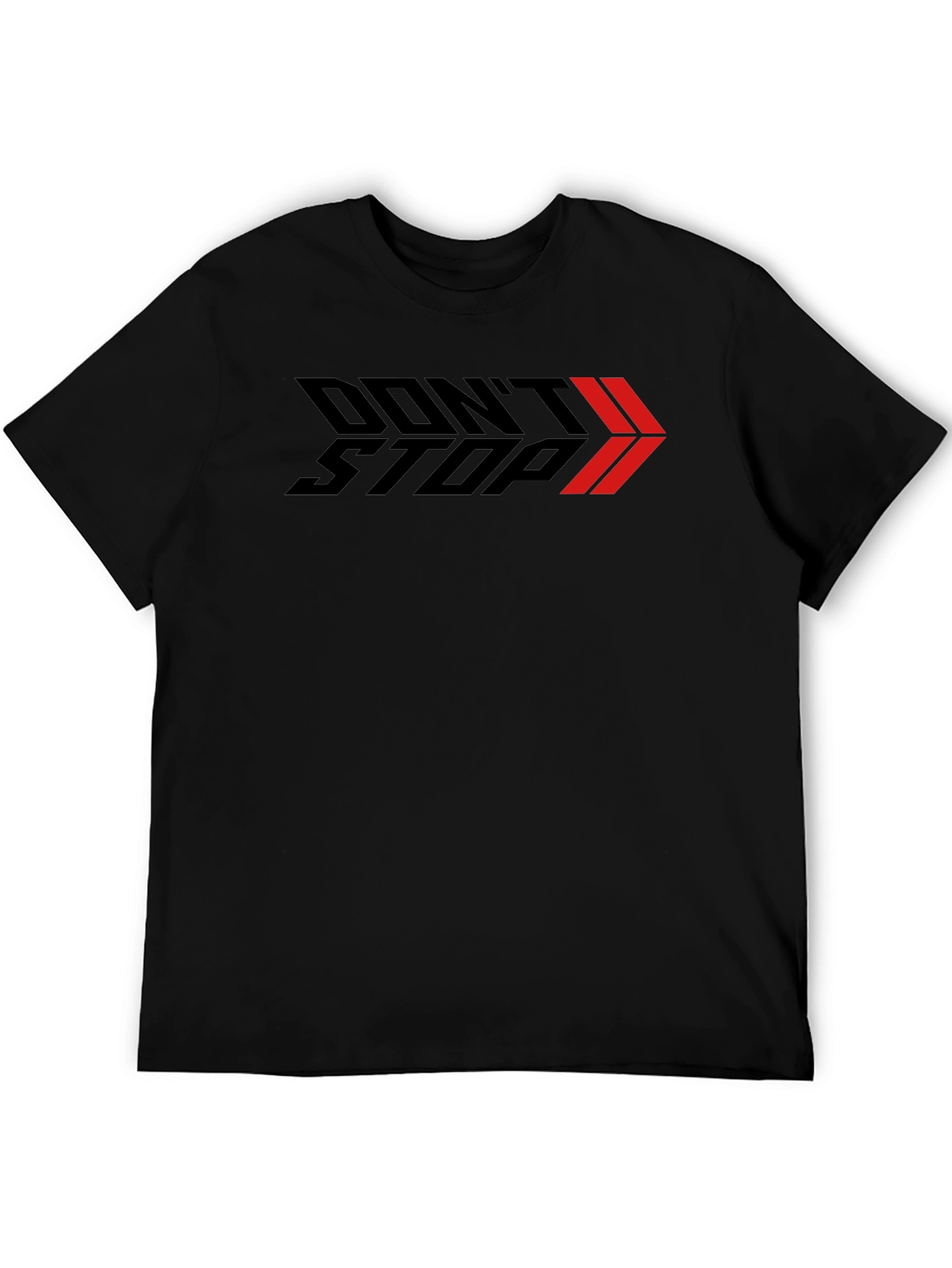 Dont Stop Graphic Print Black T-Shirt