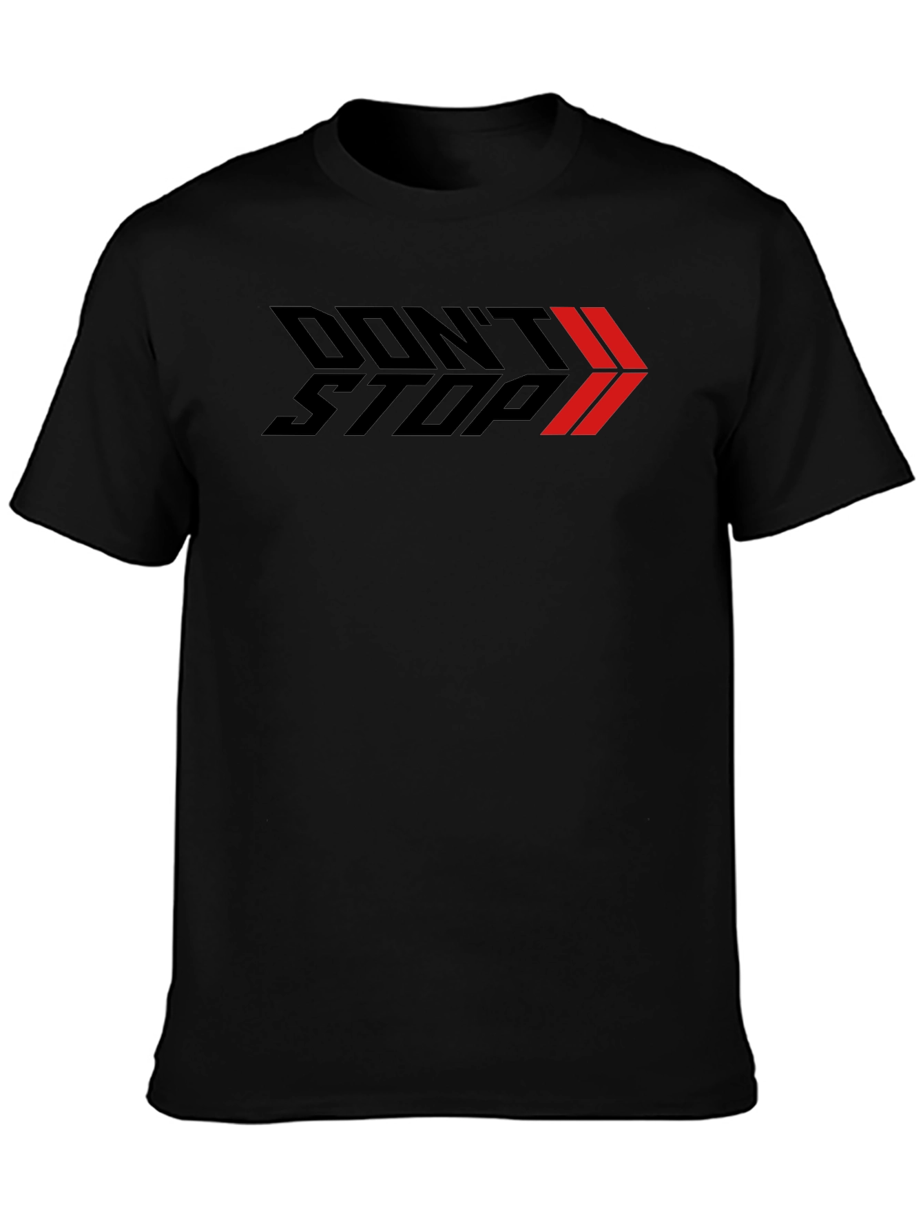 Dont Stop Graphic Print Black T-Shirt