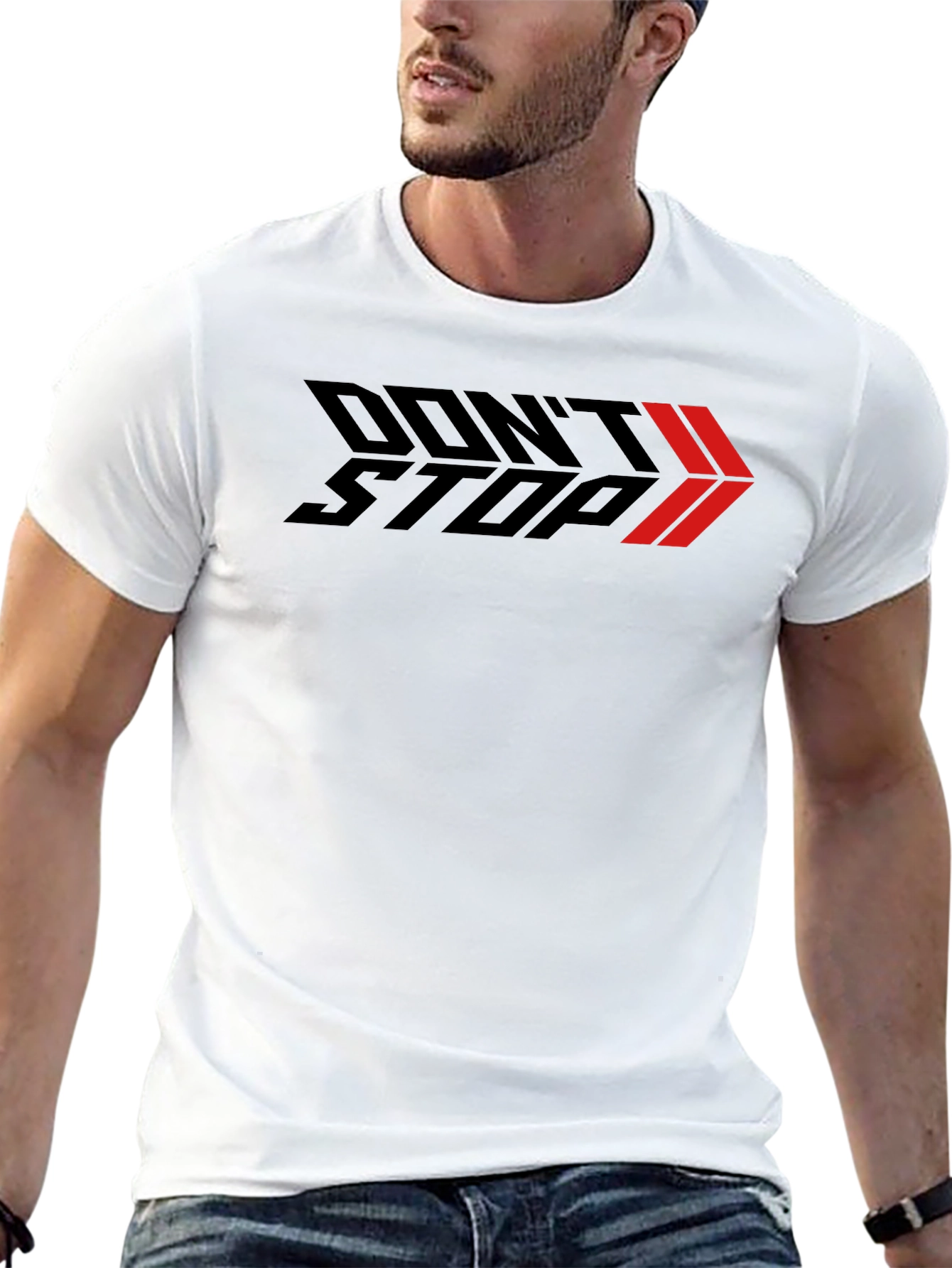 Dont Stop Graphic Print Black T-Shirt