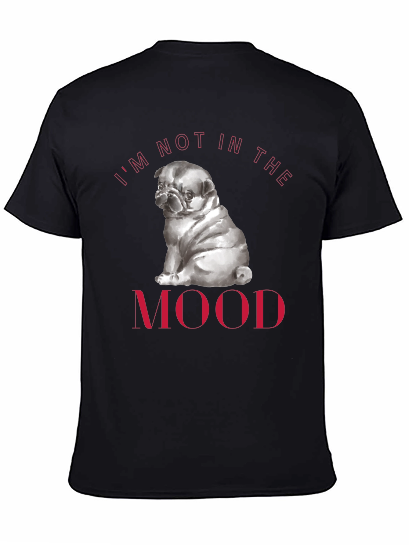 Pug Mood Graphic Tee - Soft Cotton Comfort