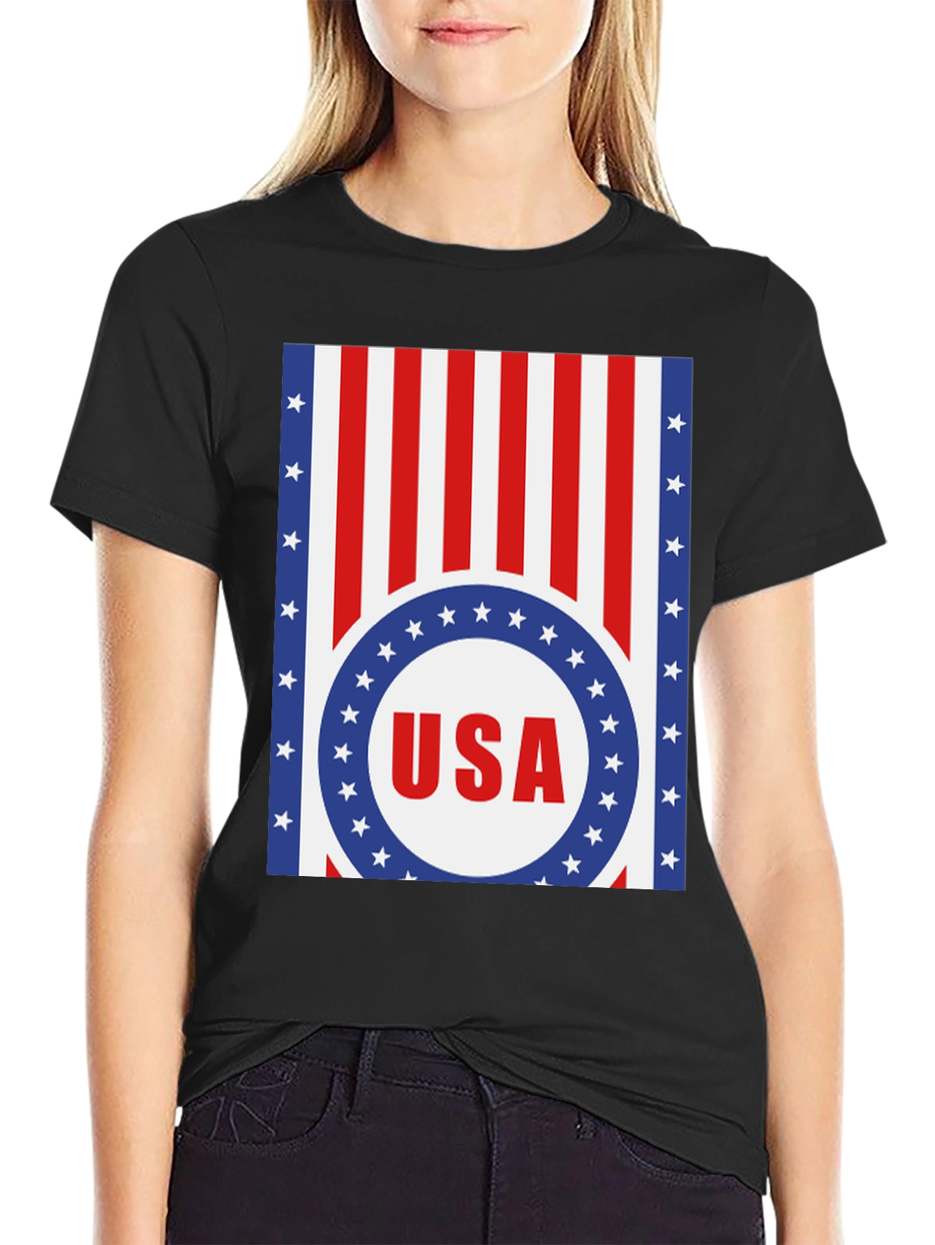 USA Flag Graphic T-Shirt - Patriotic Style
