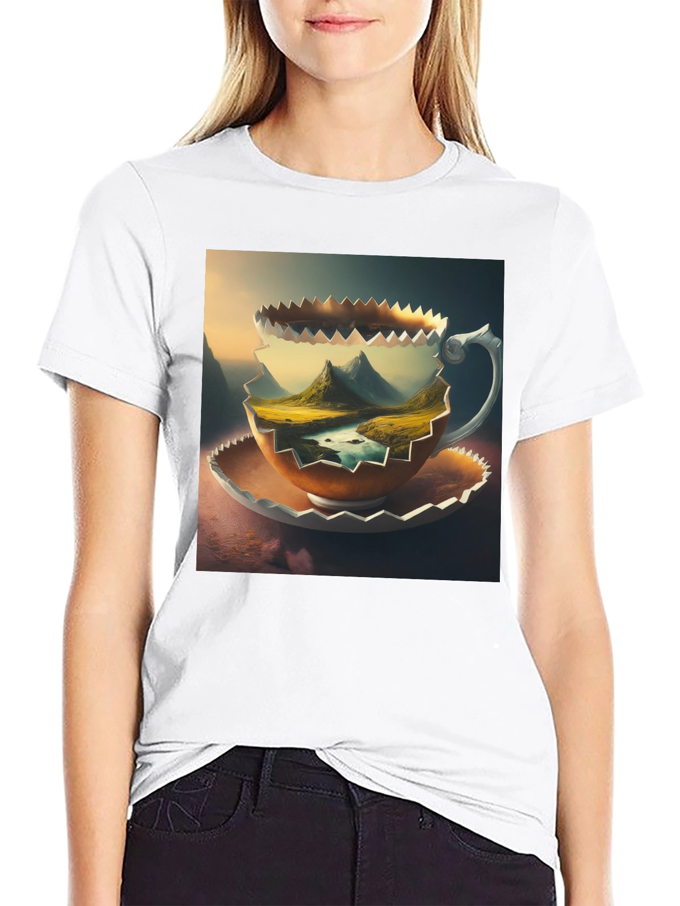 Mountain View Coffee Cup T-Shirt
