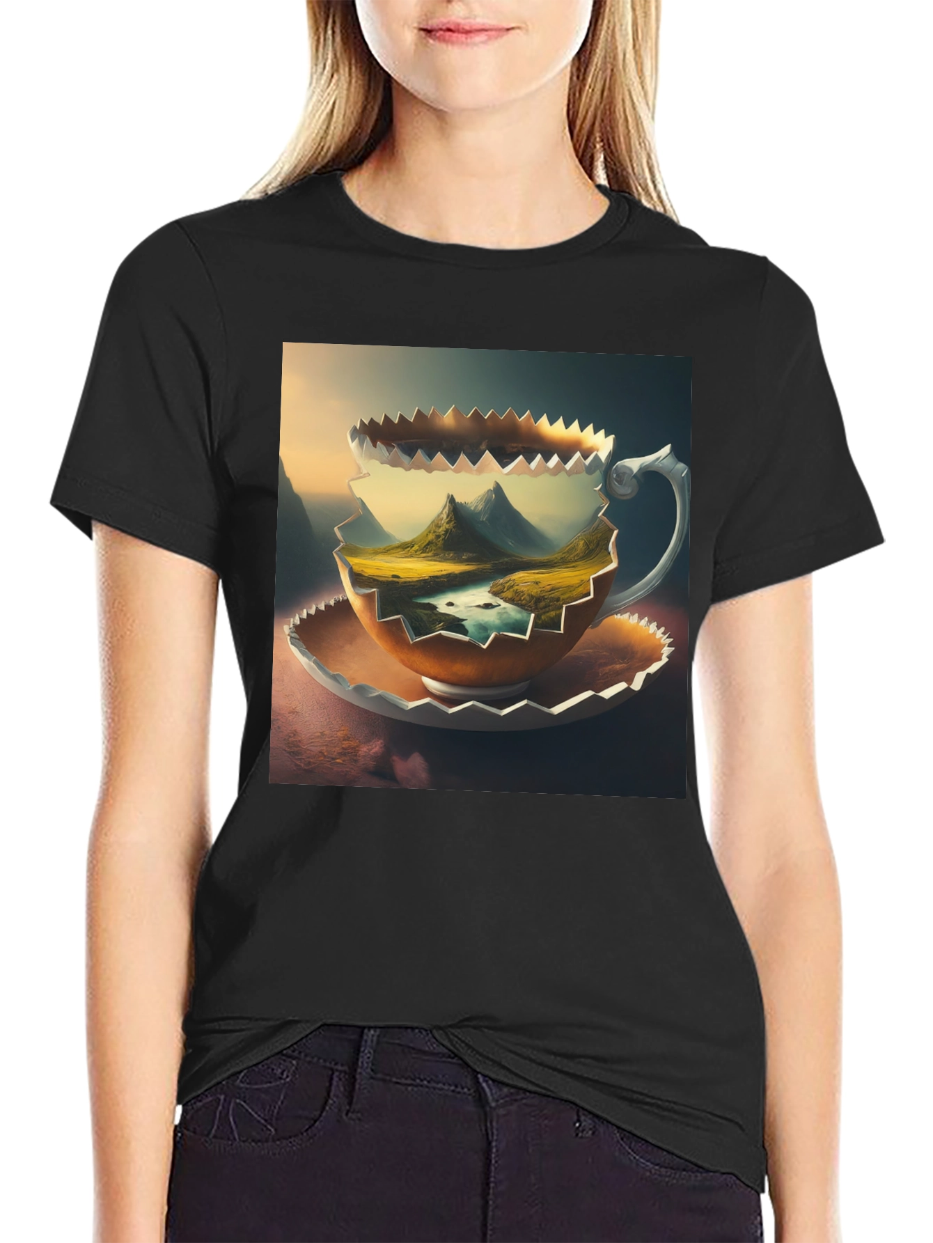 Mountain View Coffee Cup T-Shirt